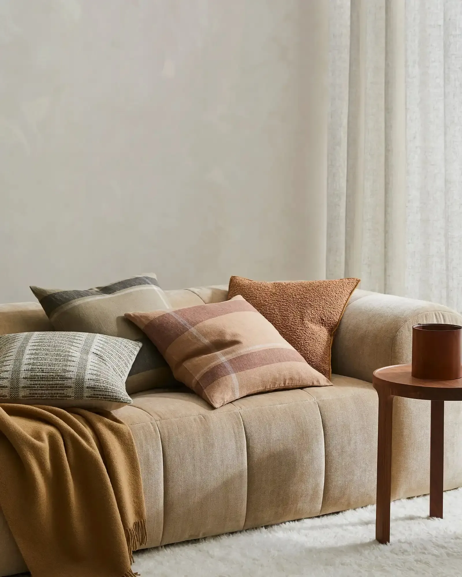 Alberto Boucle 50Cm Cushion - Copper - Image 6