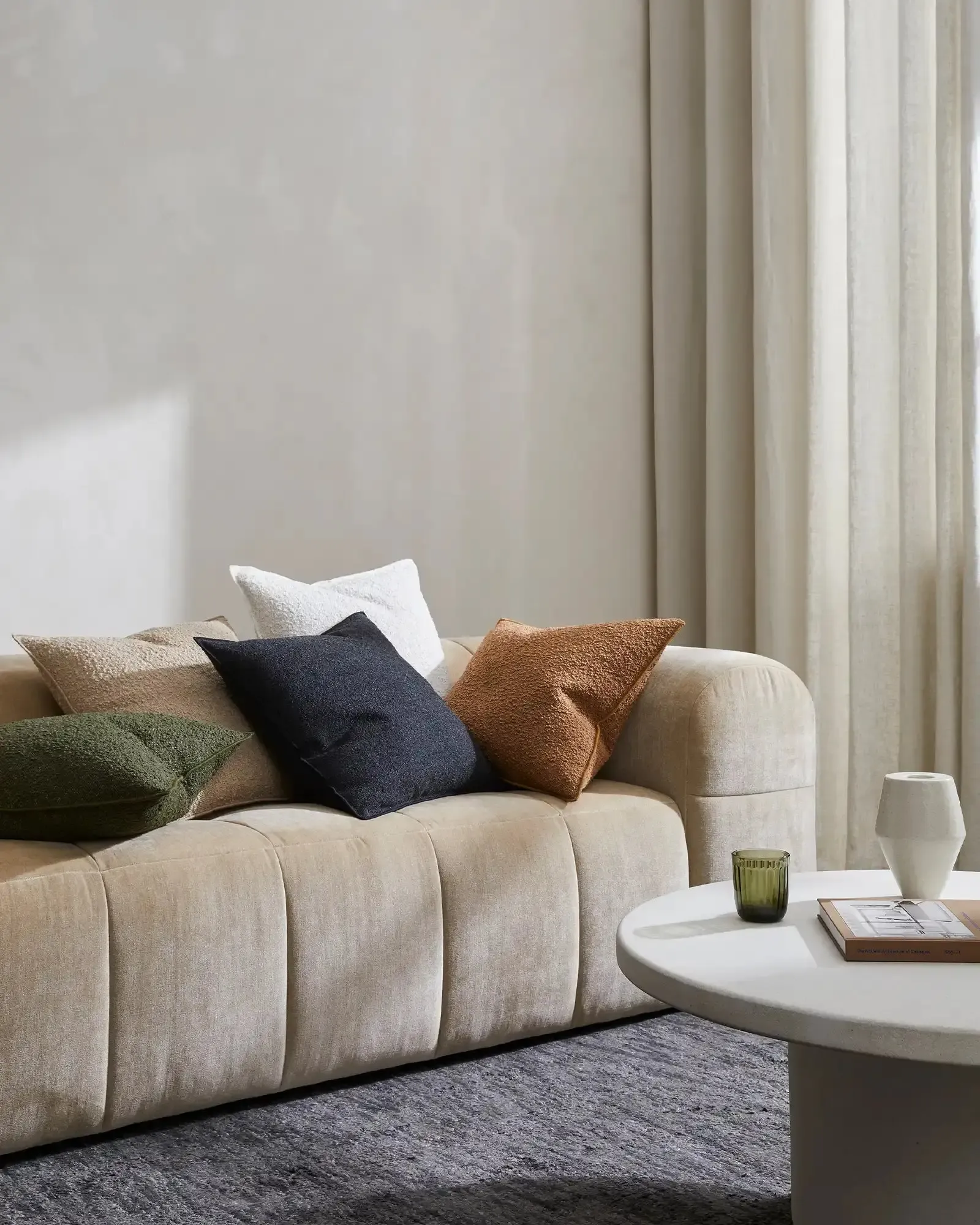 Alberto Boucle 50Cm Cushion - Ivory - Image 3