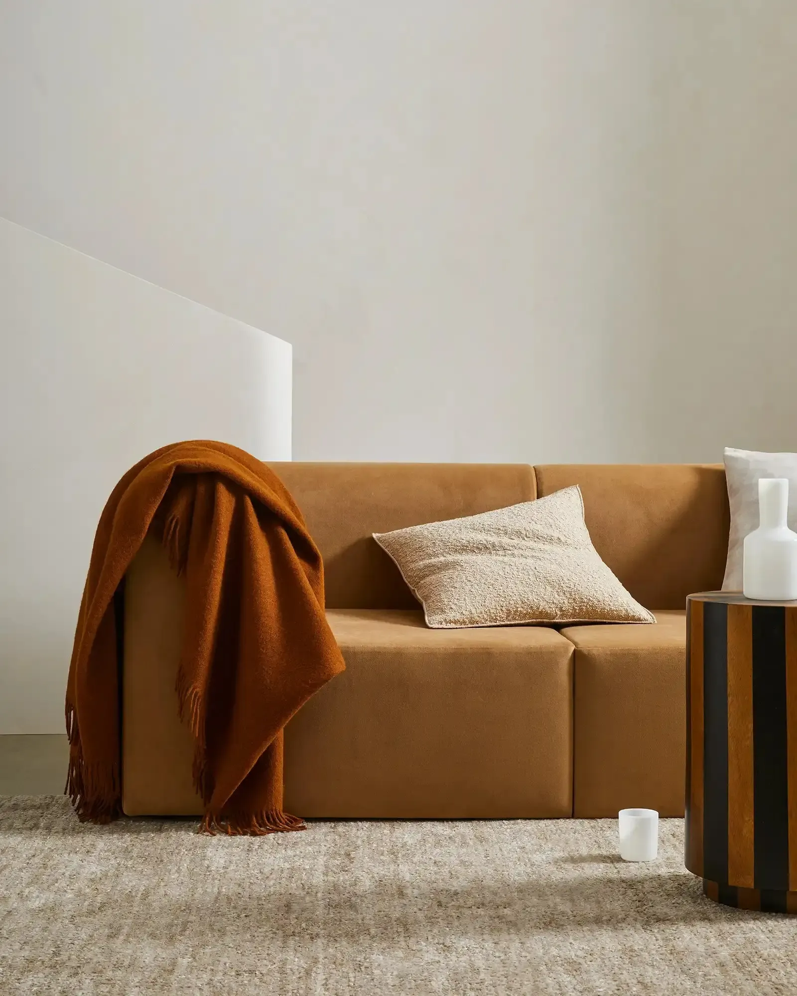 Alberto Boucle 50Cm Cushion - Nougat - Image 4