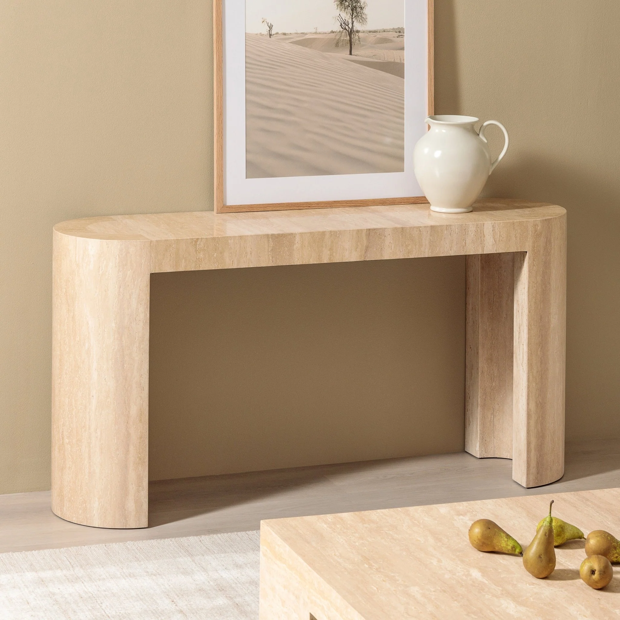 Arno Console Table - Travertine - Image 15