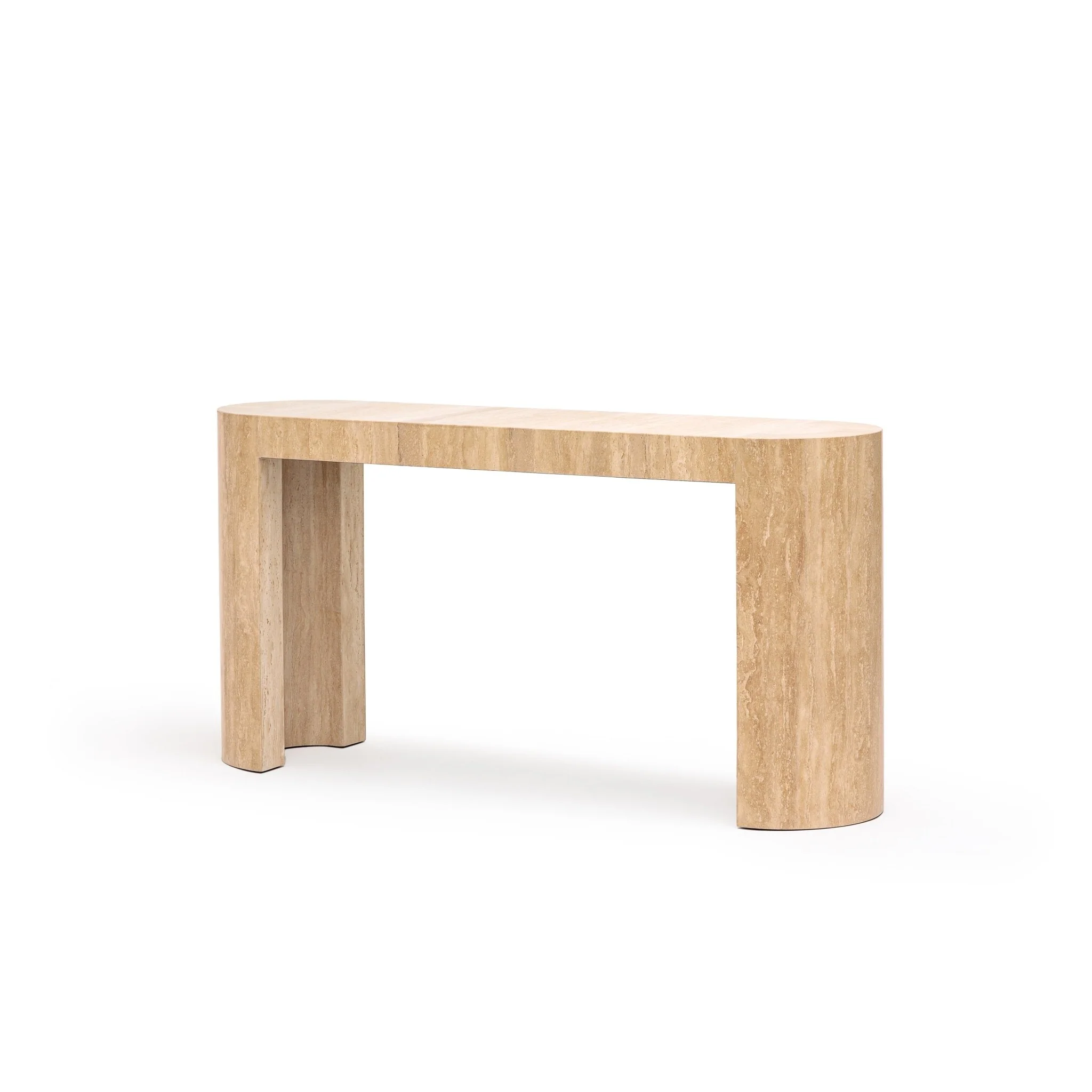Arno Console Table - Travertine - Image 3