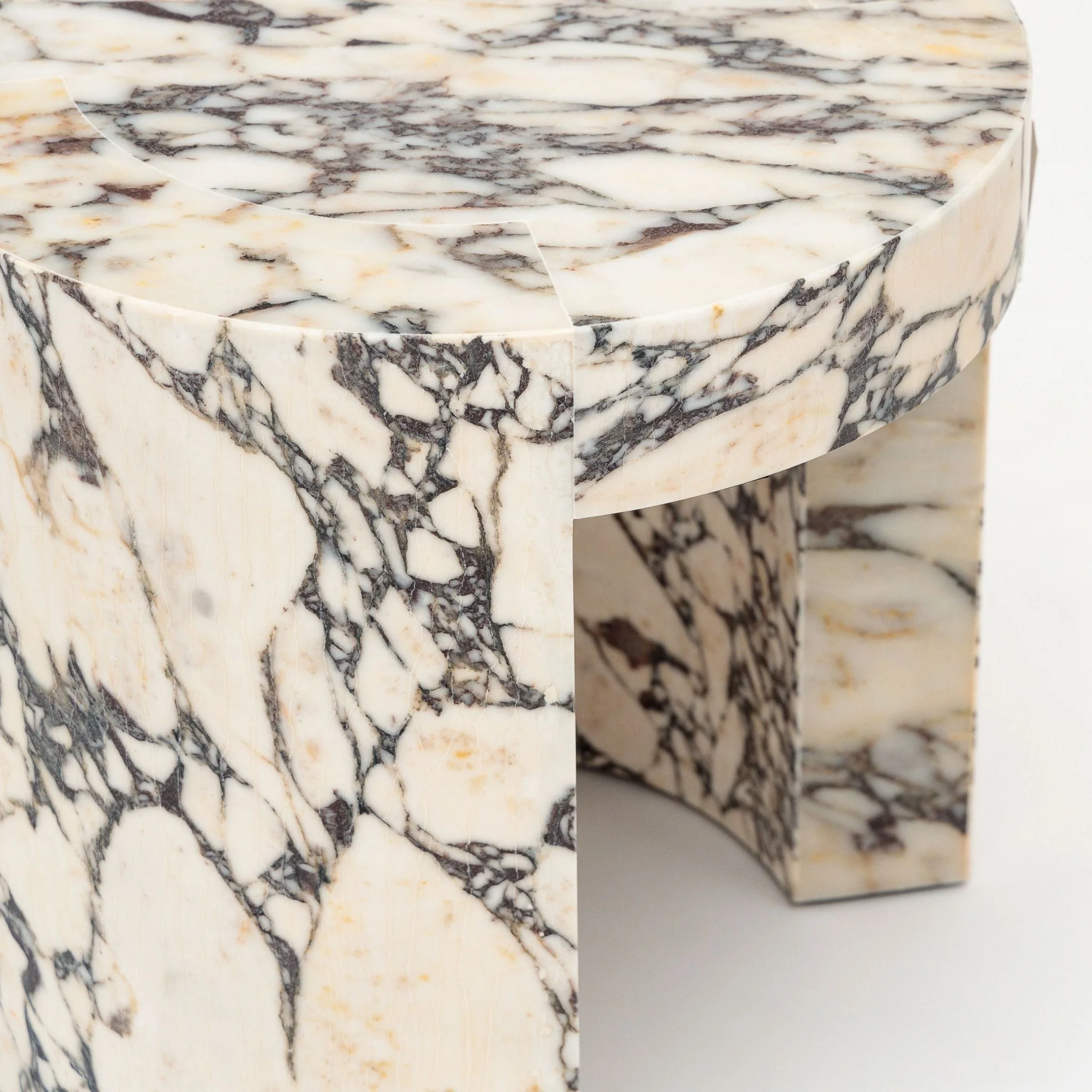 Arno Round Side Table - Calacatta Viola - Image 7