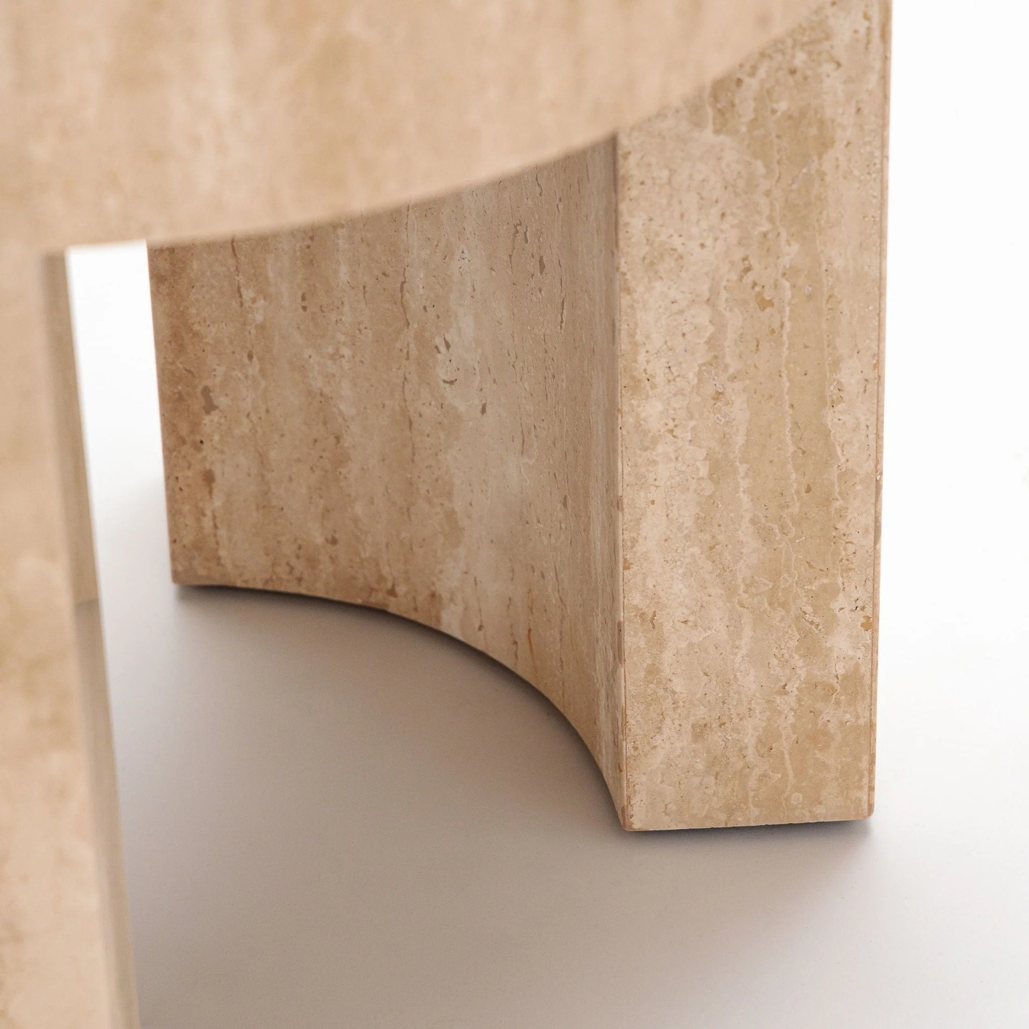 Arno Round Side Table - Travertine - Image 8