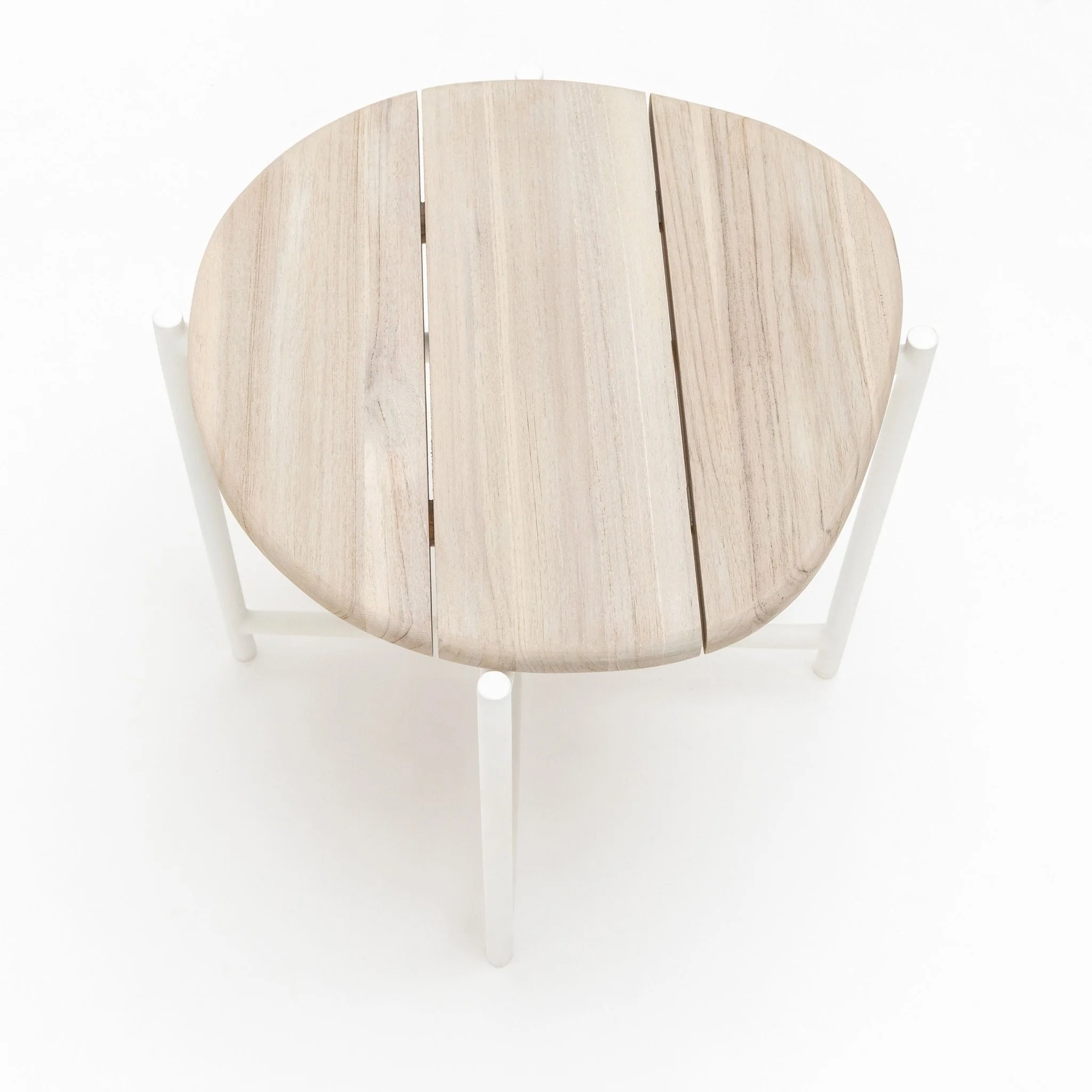 Azure - Side Table - Stonewhite & Teak - Image 3