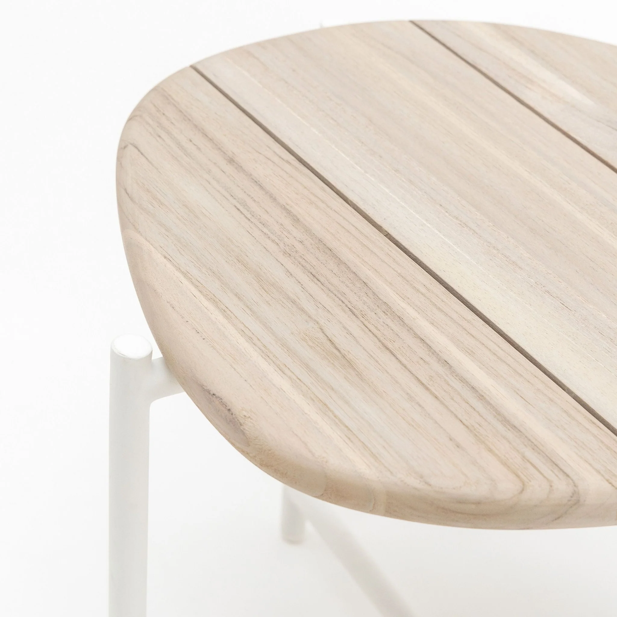 Azure - Side Table - Stonewhite & Teak - Image 4