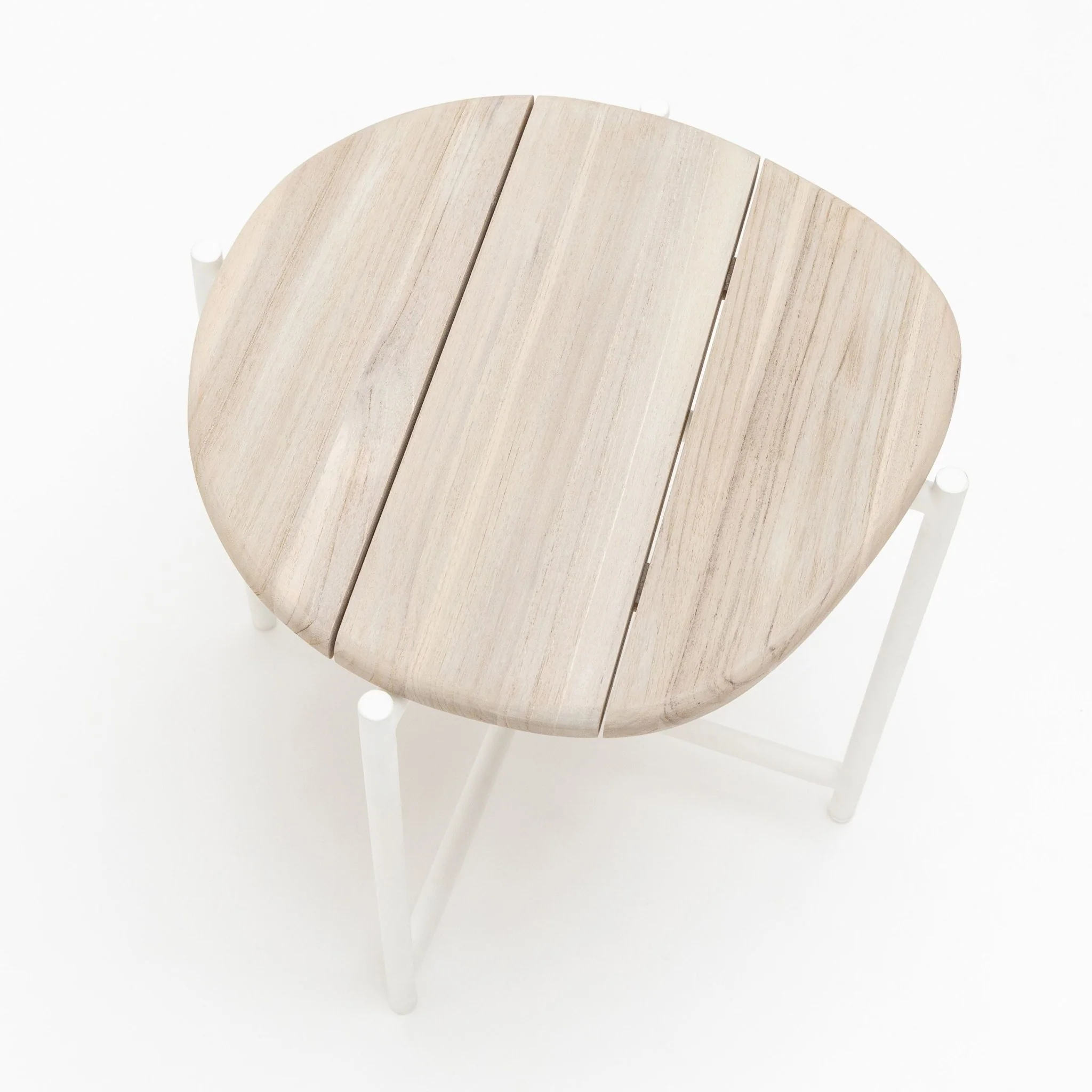 Azure - Side Table - Stonewhite & Teak - Image 5