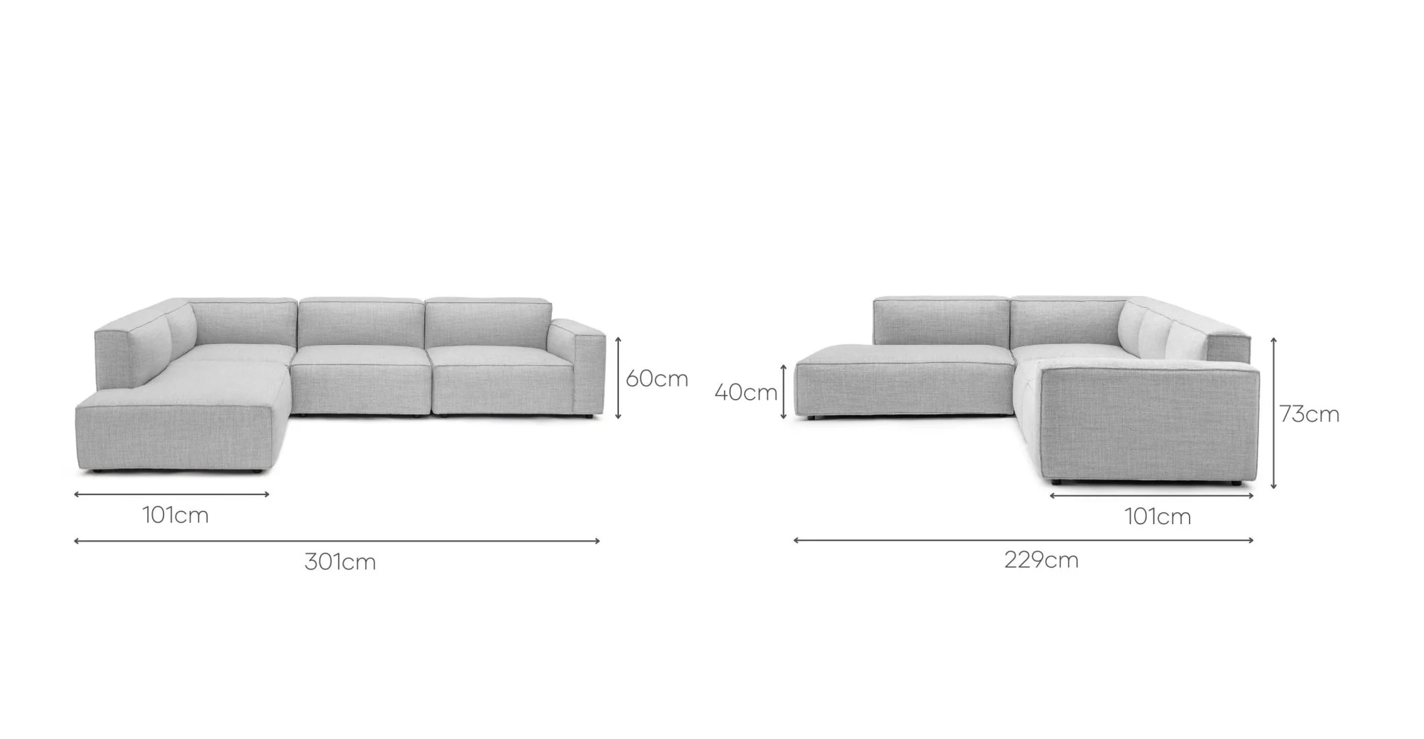 Baker Corner Sofa Set - Diamond - Image 13