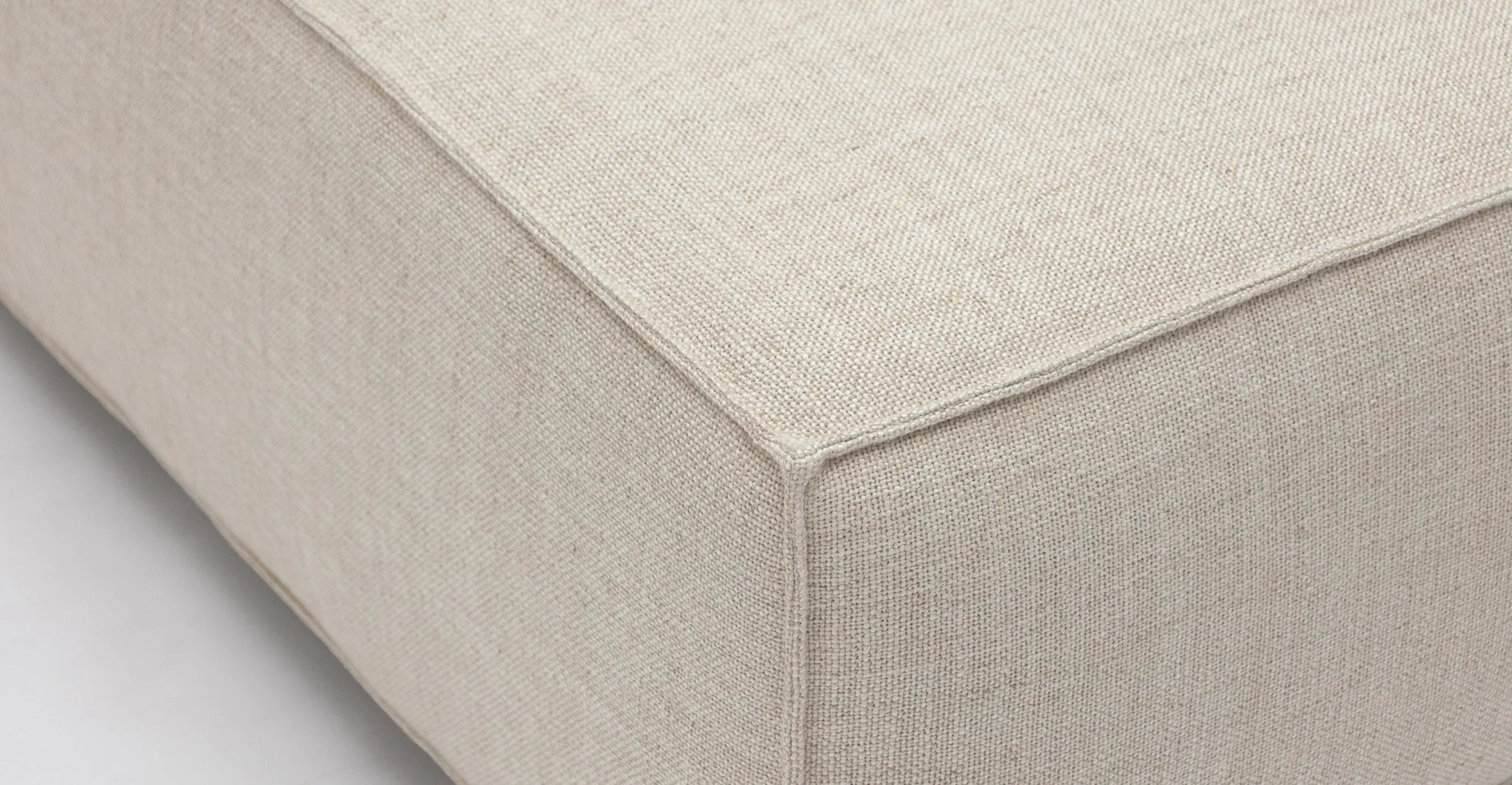Baker Large Corner Sofa With Ottoman - Oatmeal - Image 22