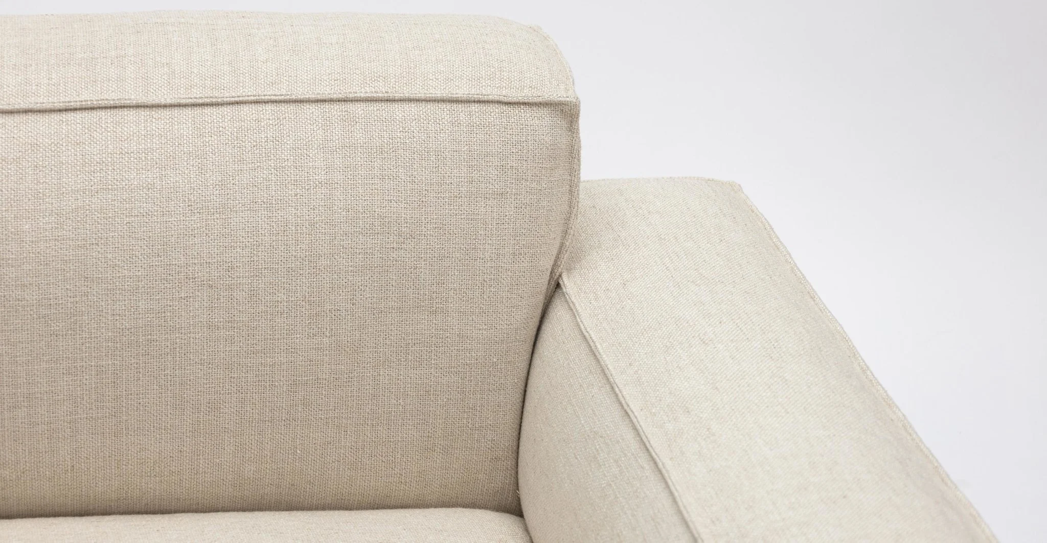 Baker Curved Large Open Sofa - Oatmeal - Image 10