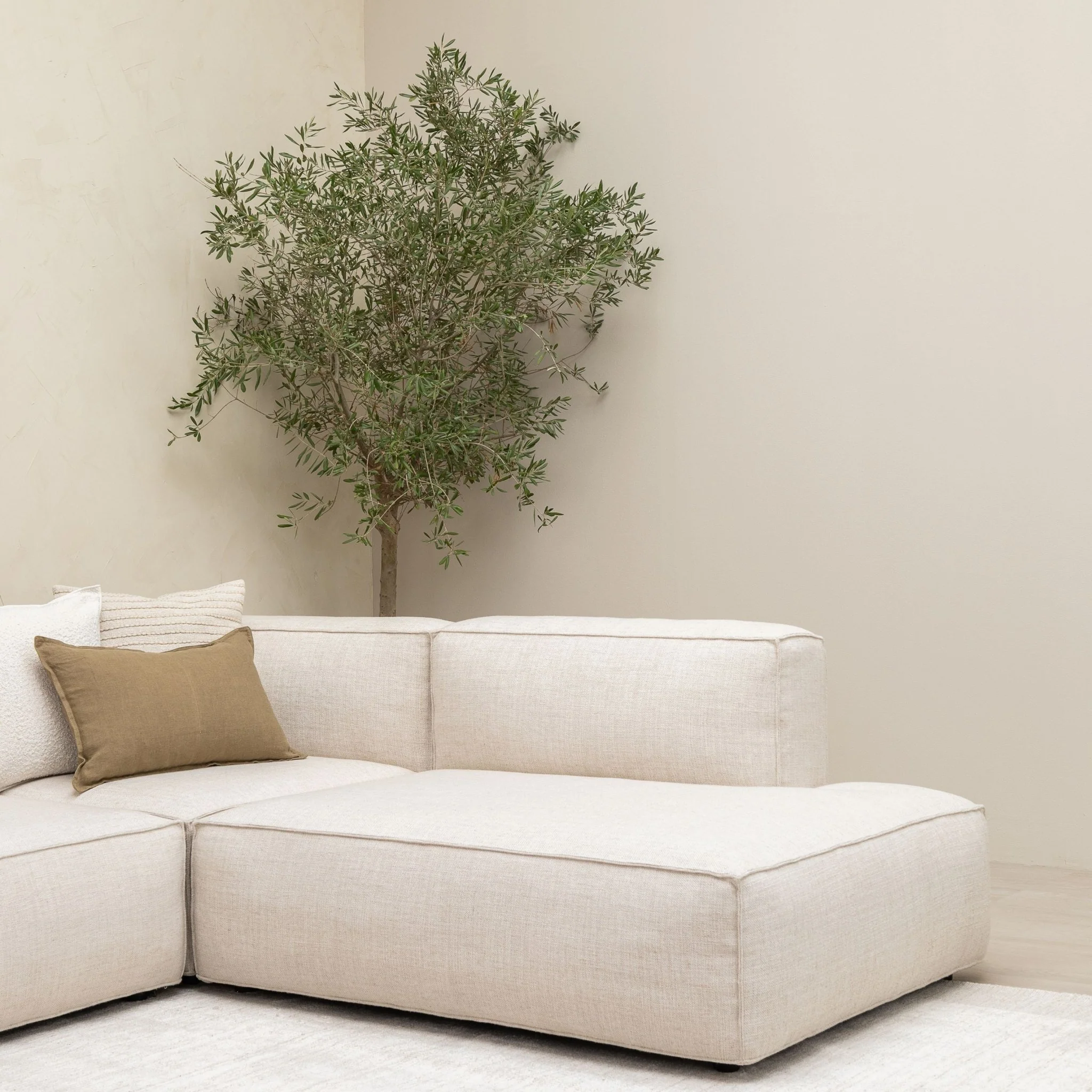 Baker Large Corner Left Sofa Set - Oatmeal - Image 5