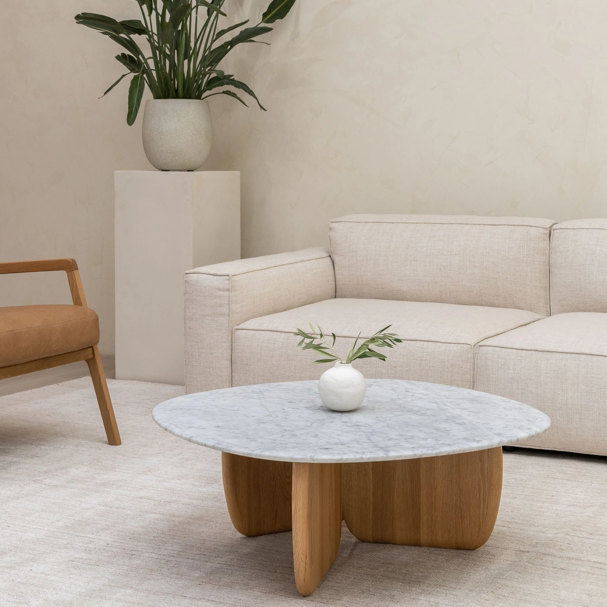 Baker Large Corner Left Sofa Set - Oatmeal - Image 6