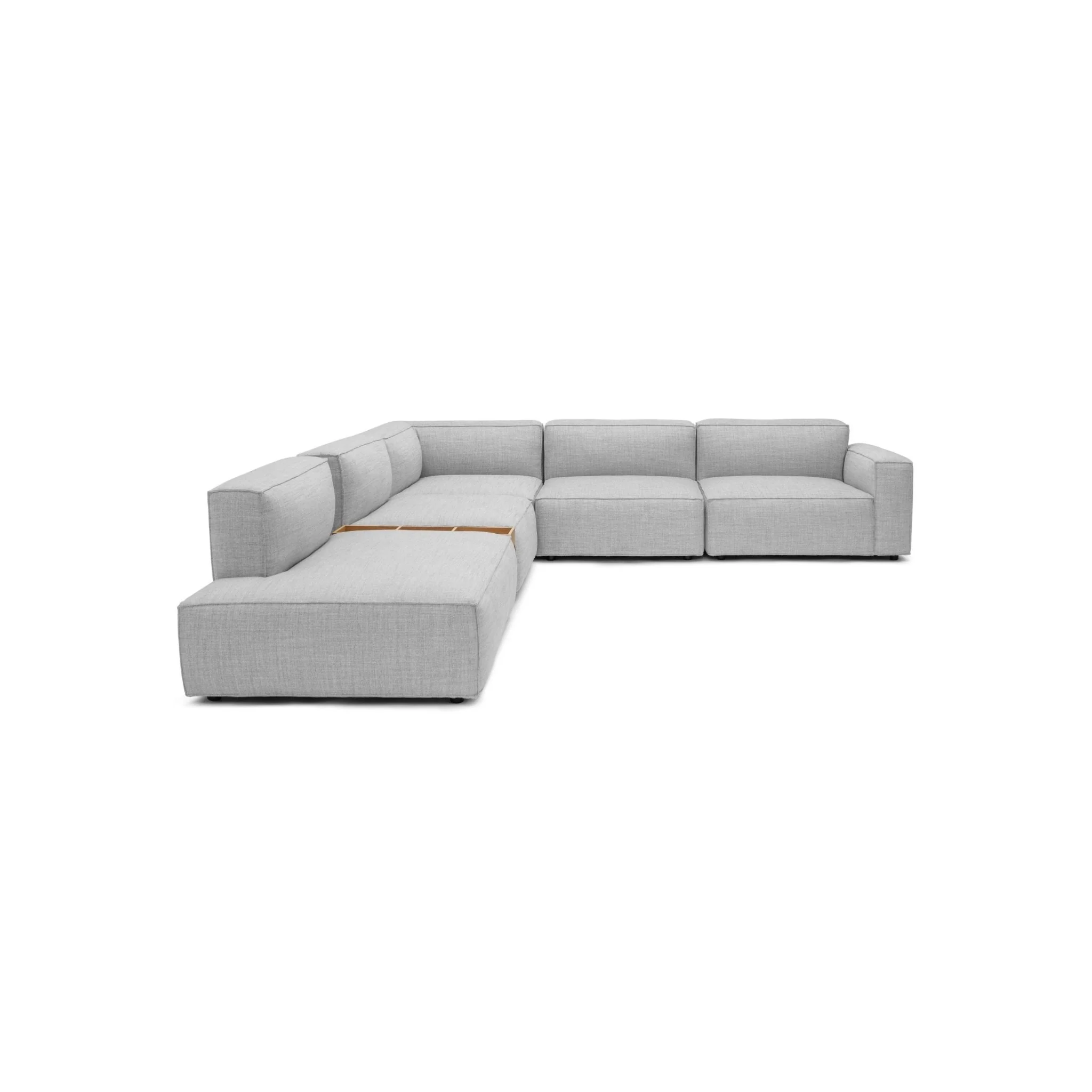 Baker Large Corner Sofa Set With Storage Table - Diamond - Image 9