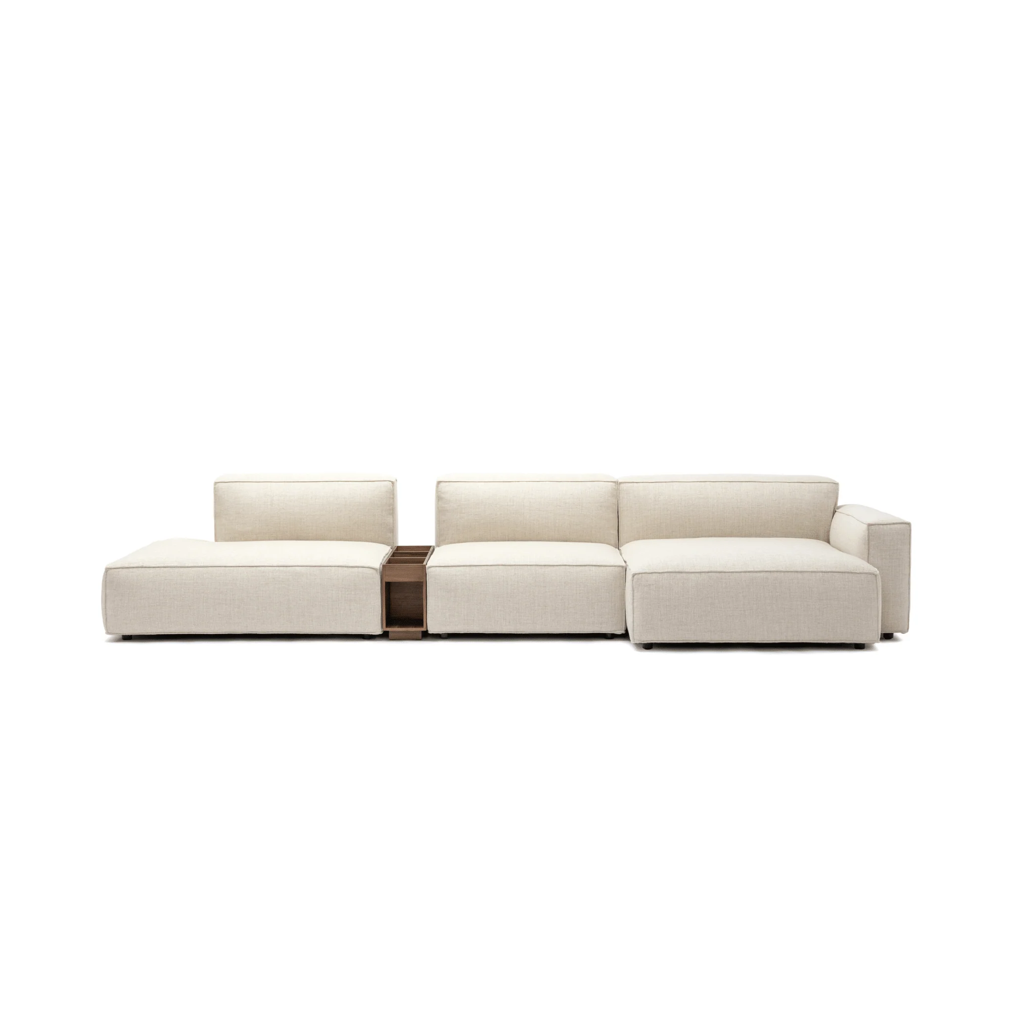 Baker Mega Lounge Sofa With Storage Table - Oatmeal - Image 5