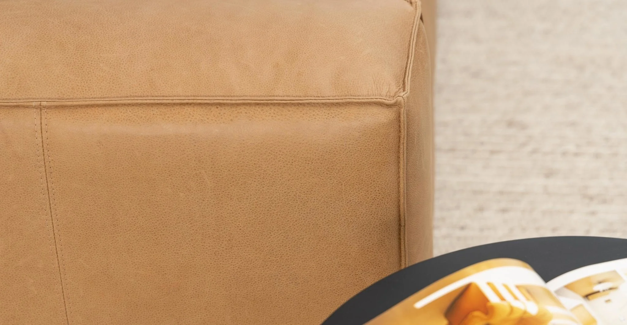 Baker Sectional - Pecan Leather - Image 16
