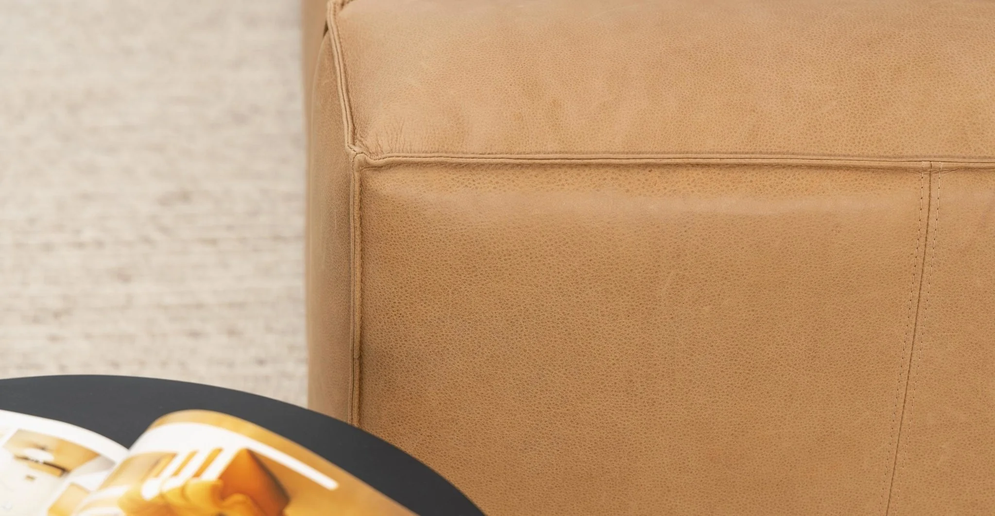 Baker Sectional - Pecan Leather - Image 5