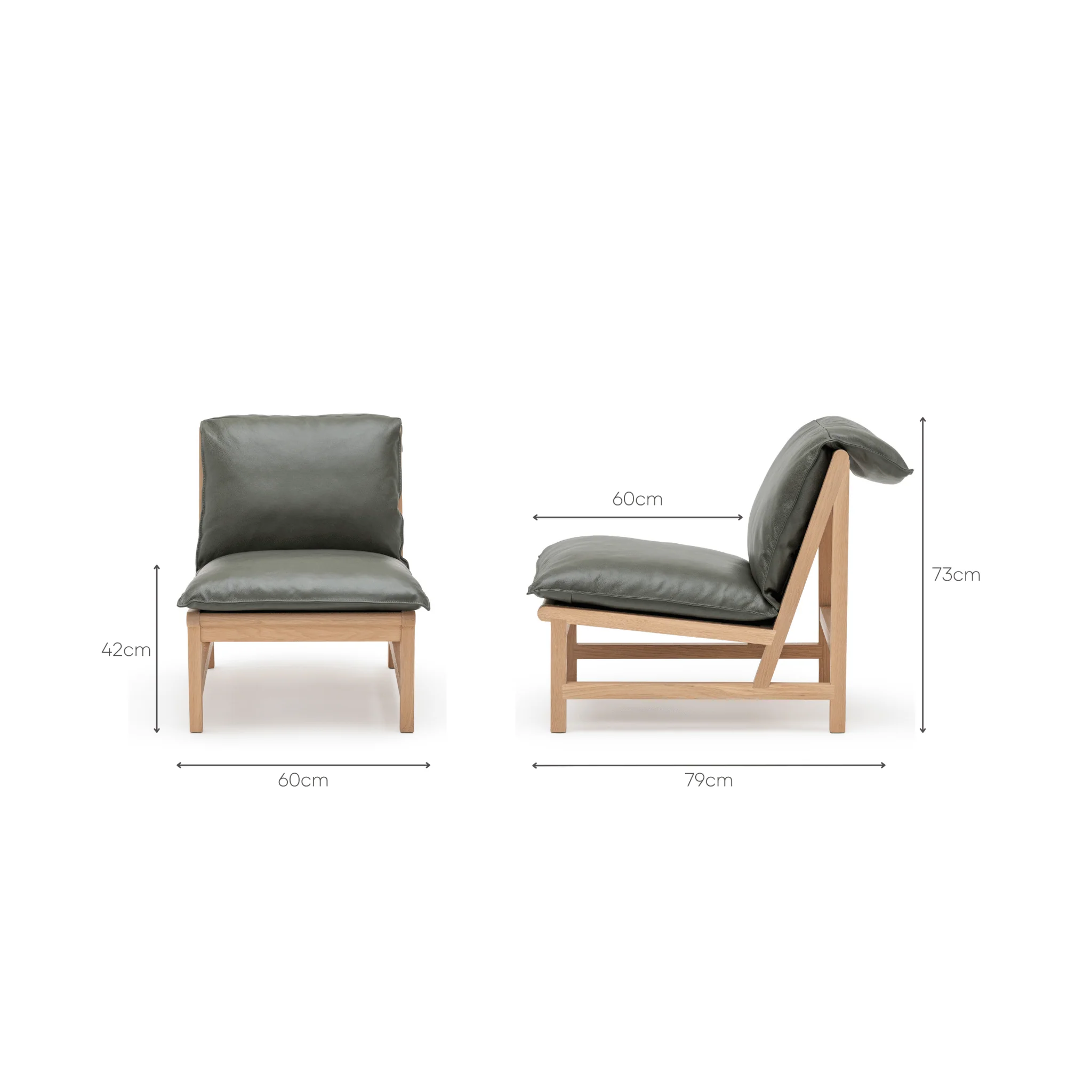 Cantaloupe Chair - Blonde Oak & Alabama Kale - Image 12