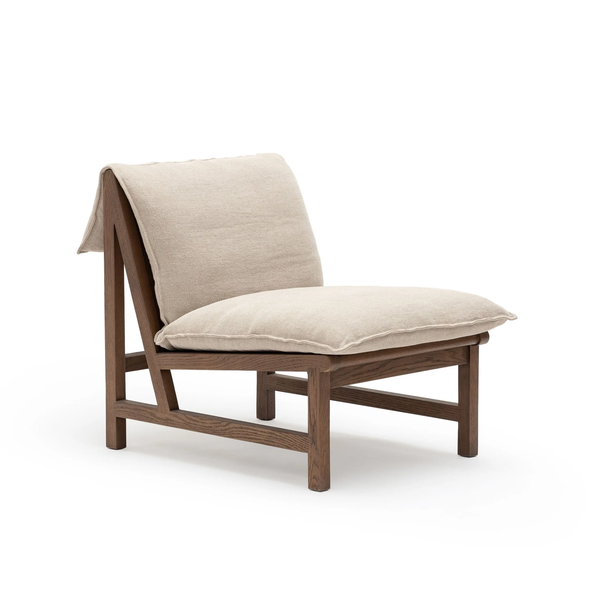 Cantaloupe Chair - Latte Oak & Calvados Jute