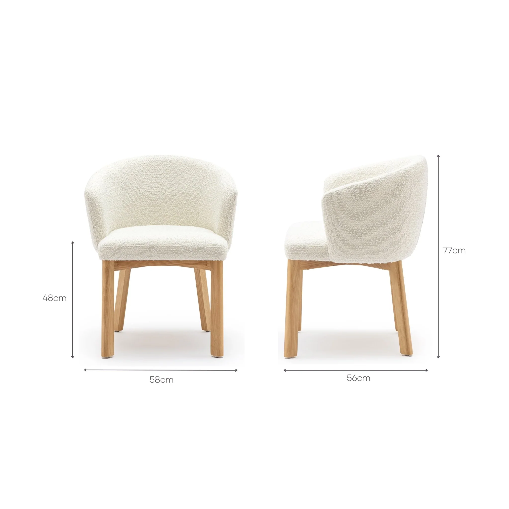 Cara Armchair - Cotton Boucle - Image 13