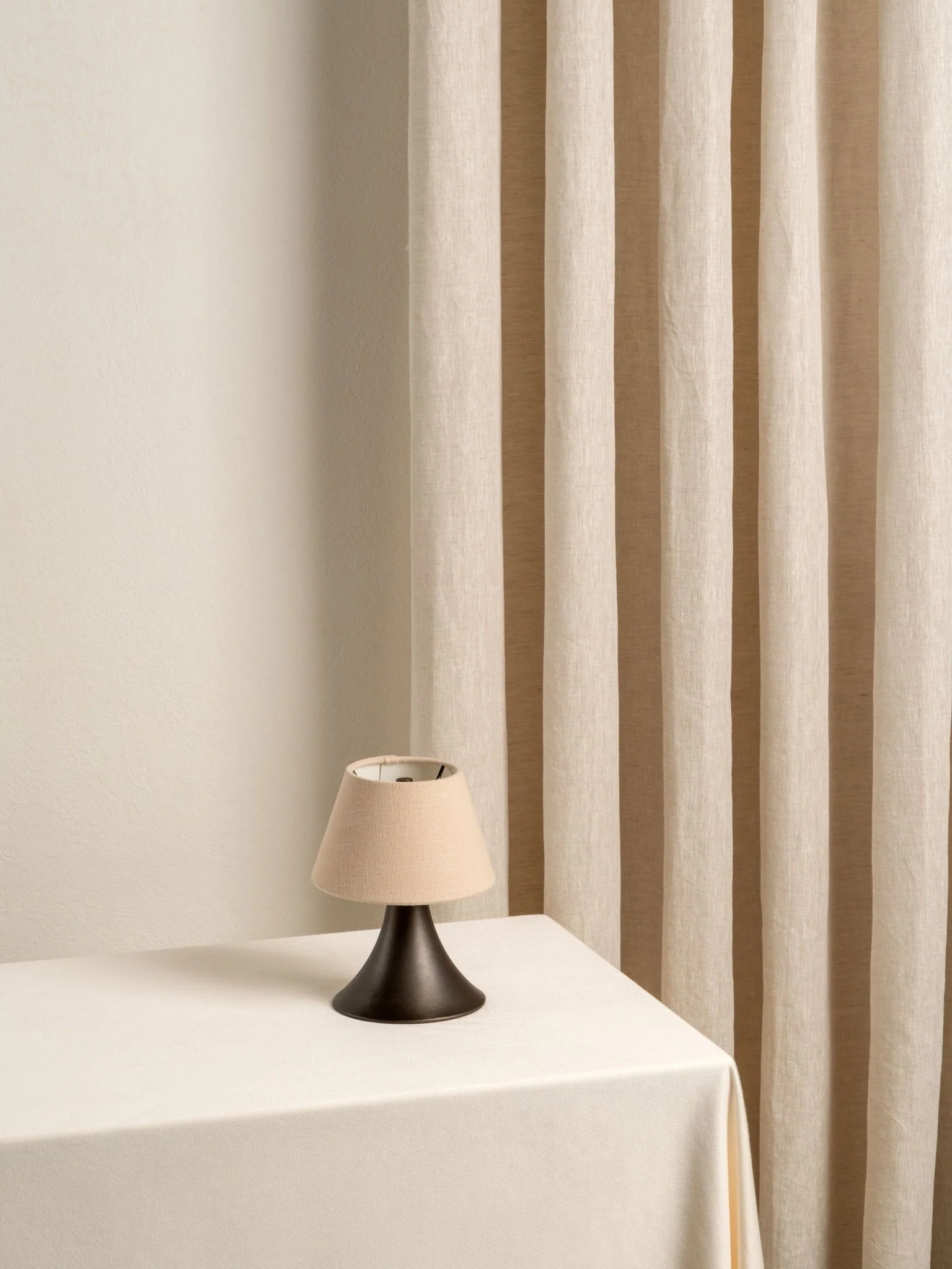 Cenare - Bronze And Linen Rechargeable Table Lamp