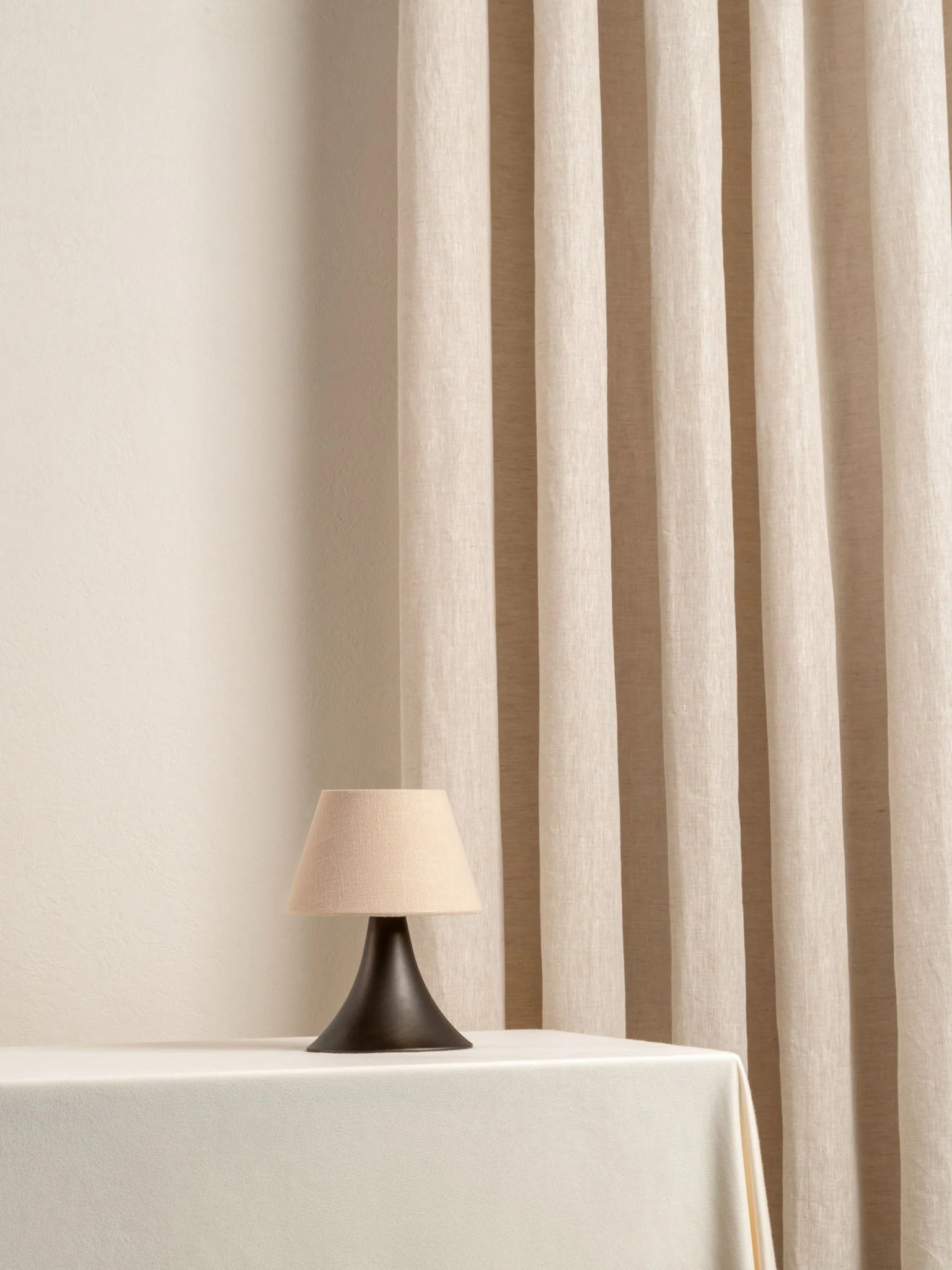 Cenare - Bronze And Linen Rechargeable Table Lamp - Image 3