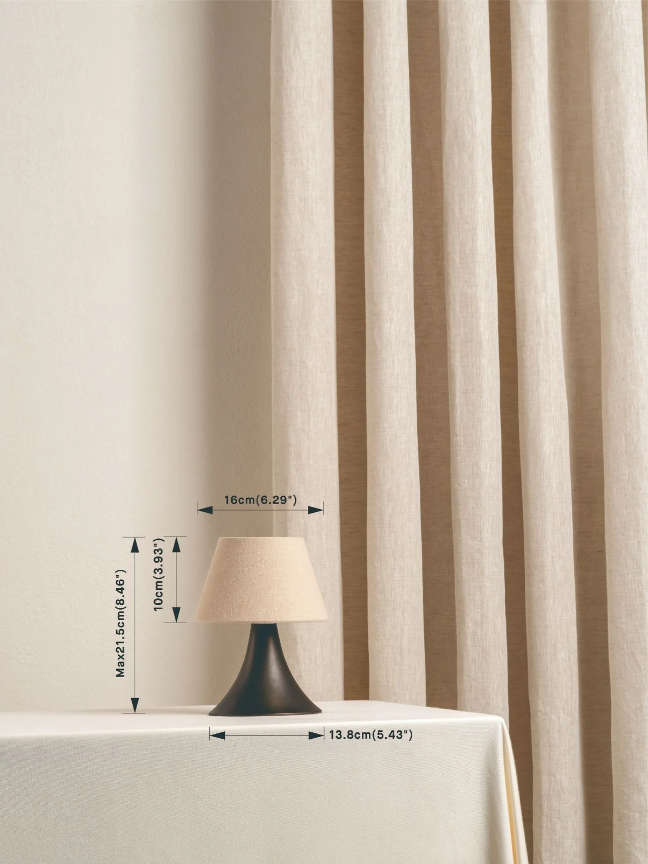 Cenare - Bronze And Linen Rechargeable Table Lamp - Image 7