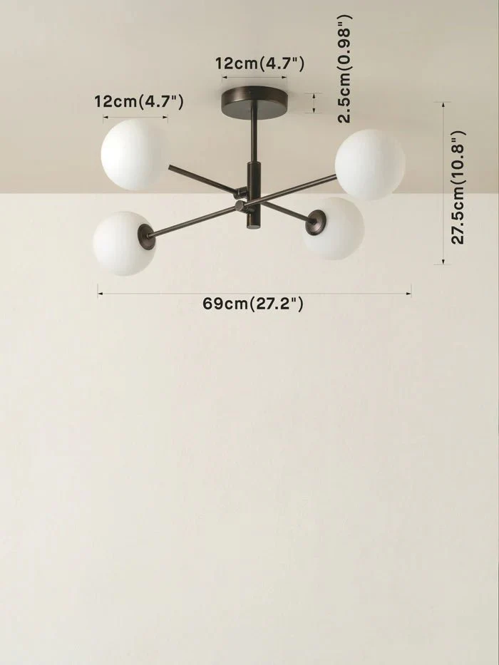 Chelso - 4 Light Bronze And Opal Flush - Image 6