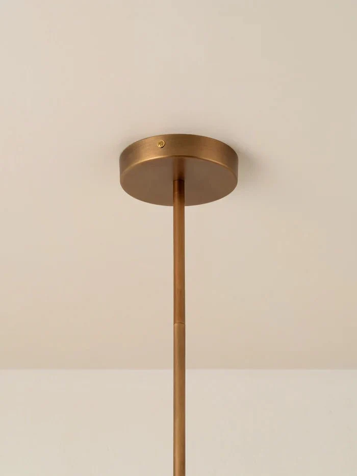 Chelso - 6 Light Aged Brass And Opal Pendant - Image 6
