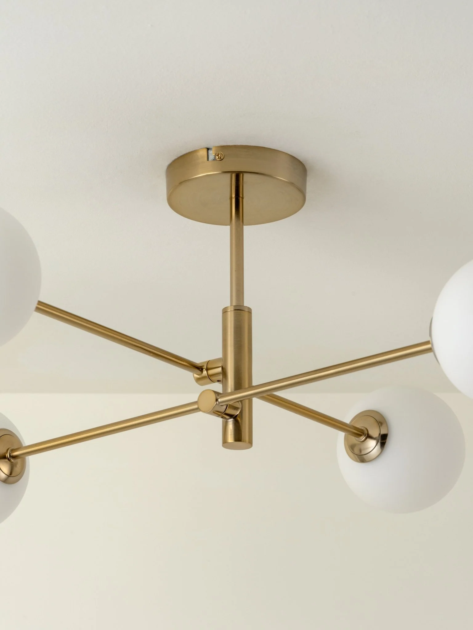 Chelso - 4 Light Brass And Opal Flush - Image 3