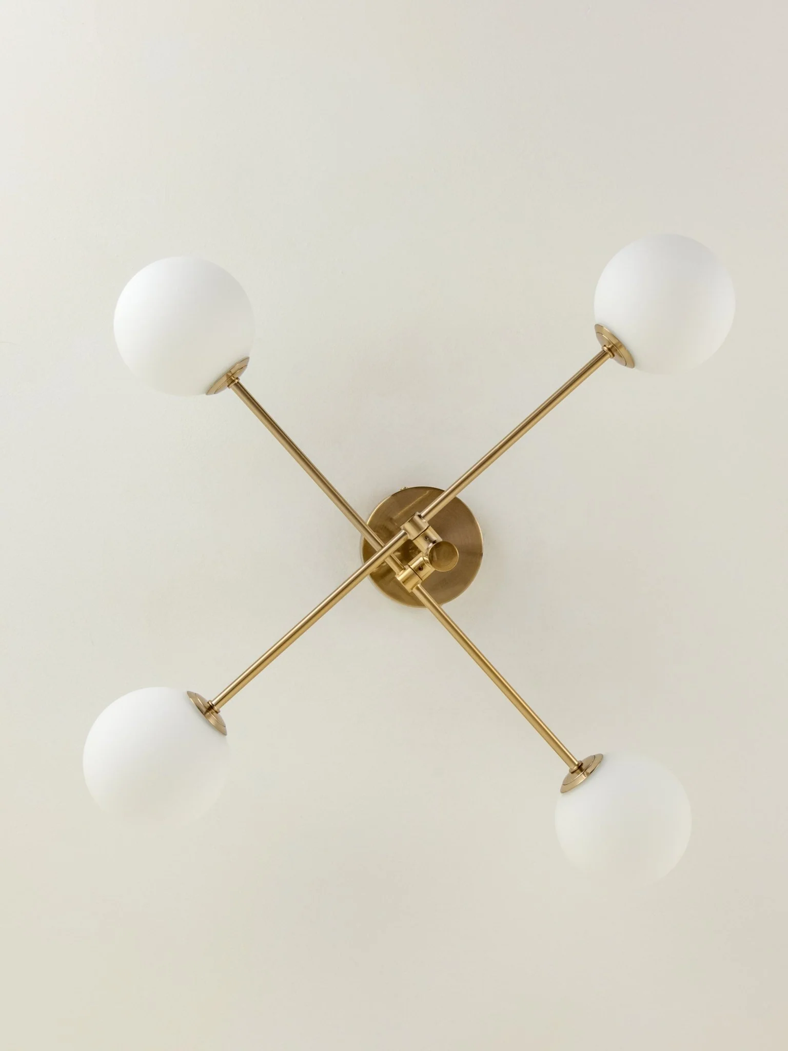 Chelso - 4 Light Brass And Opal Flush - Image 5