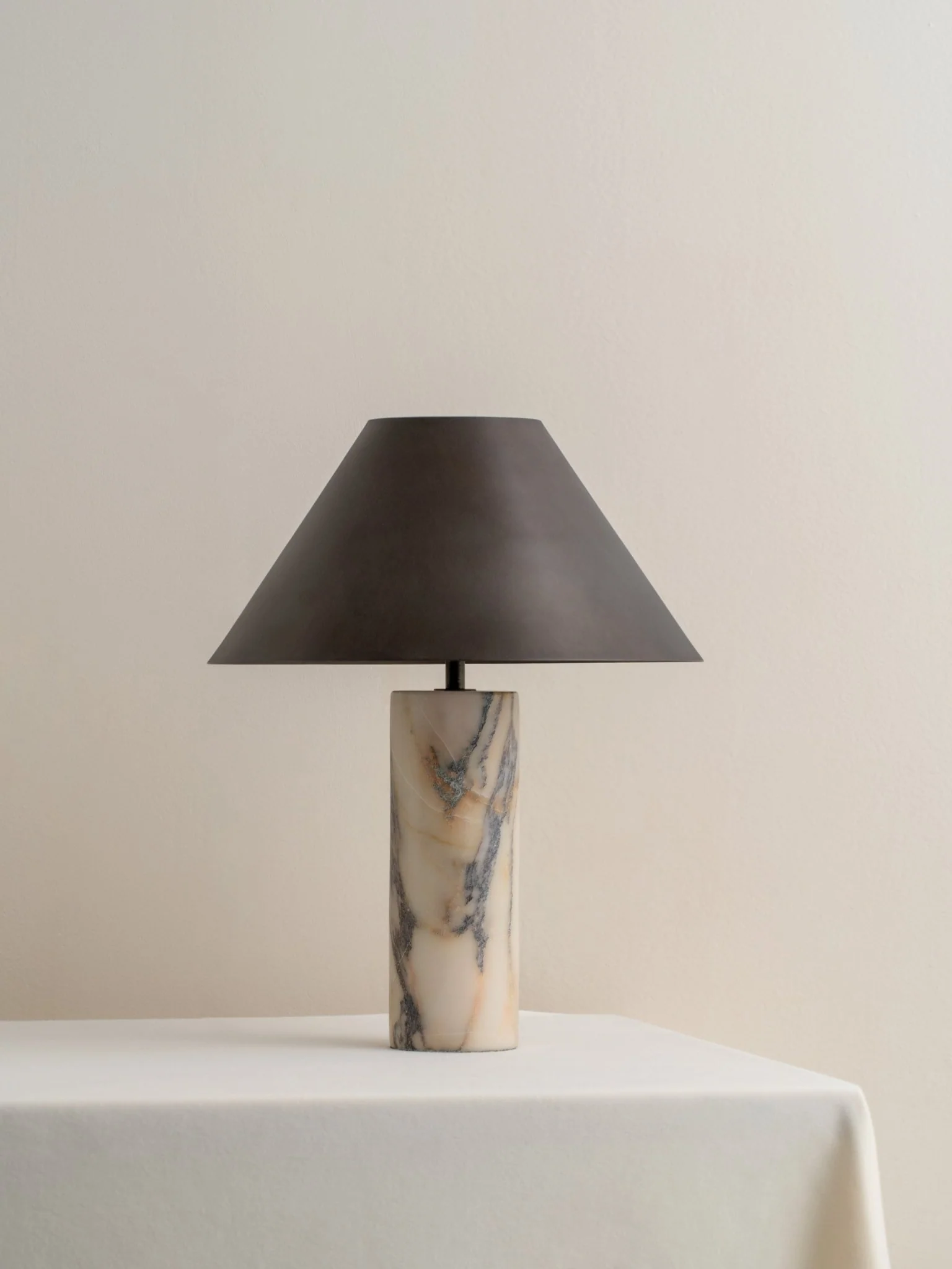 Cline - Calacatta Viola Marble And Bronze Table Lamp - Image 3