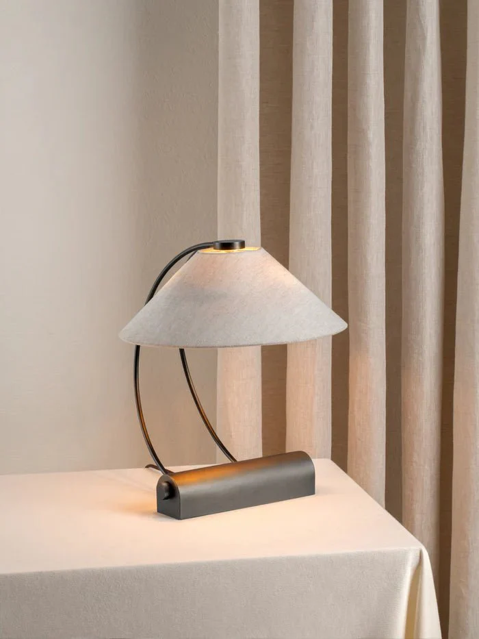 Deska - Bronze And Linen Task Lamp - Image 2