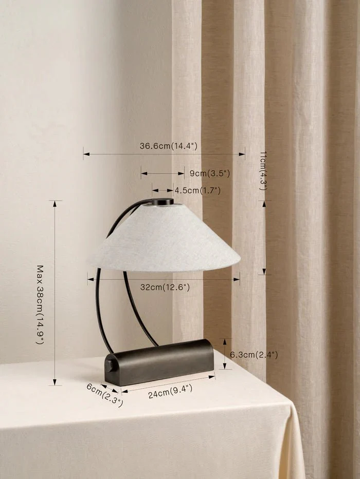 Deska - Bronze And Linen Task Lamp - Image 7