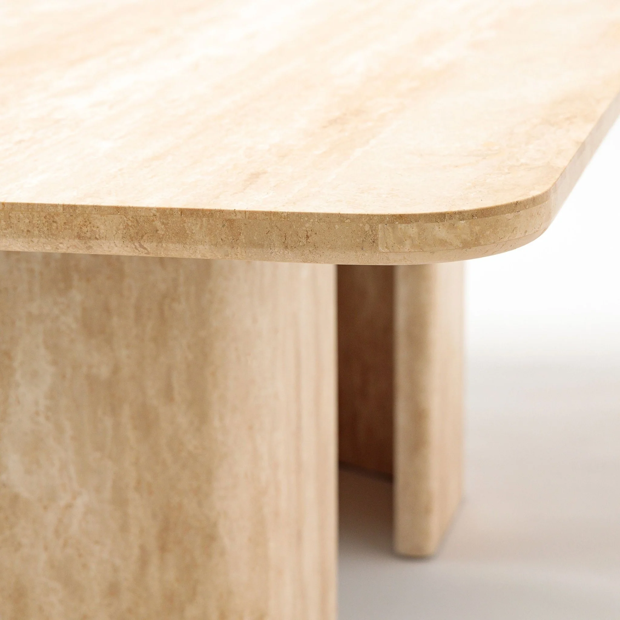 Dune Dining Table - Travertine - Image 4