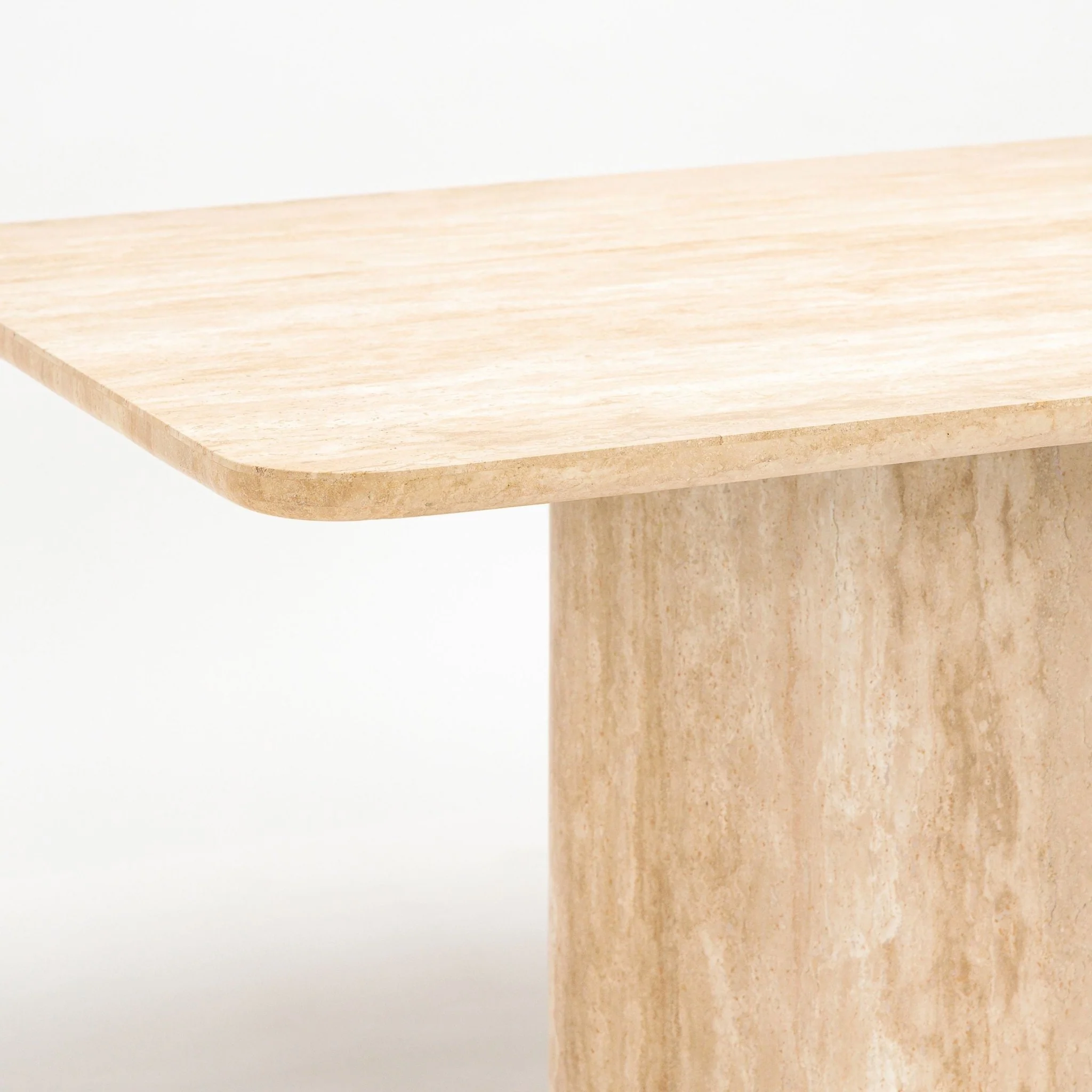 Dune Dining Table - Travertine - Image 7