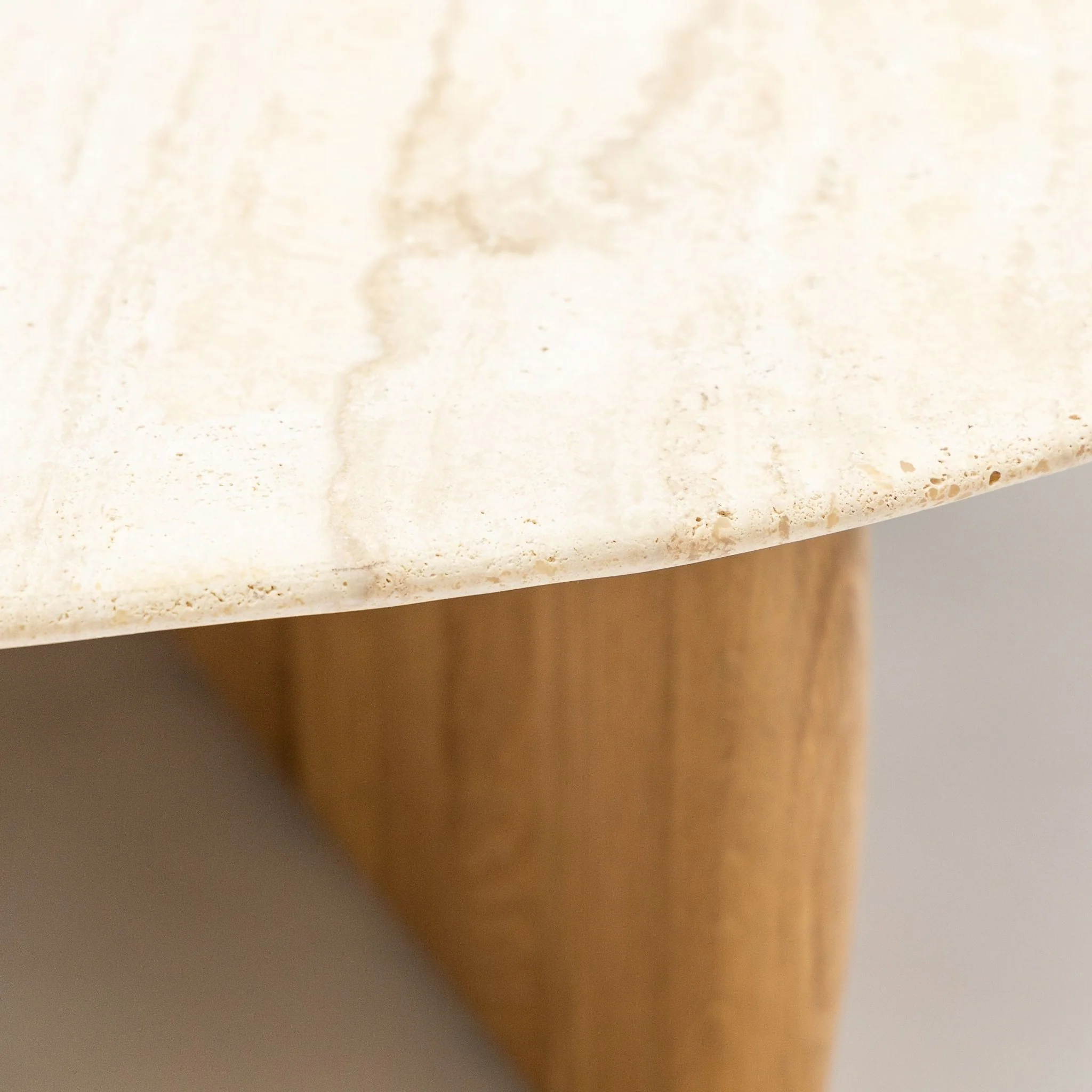 Eden Coffee Table 120 - Light Oak & Travertine - Image 3