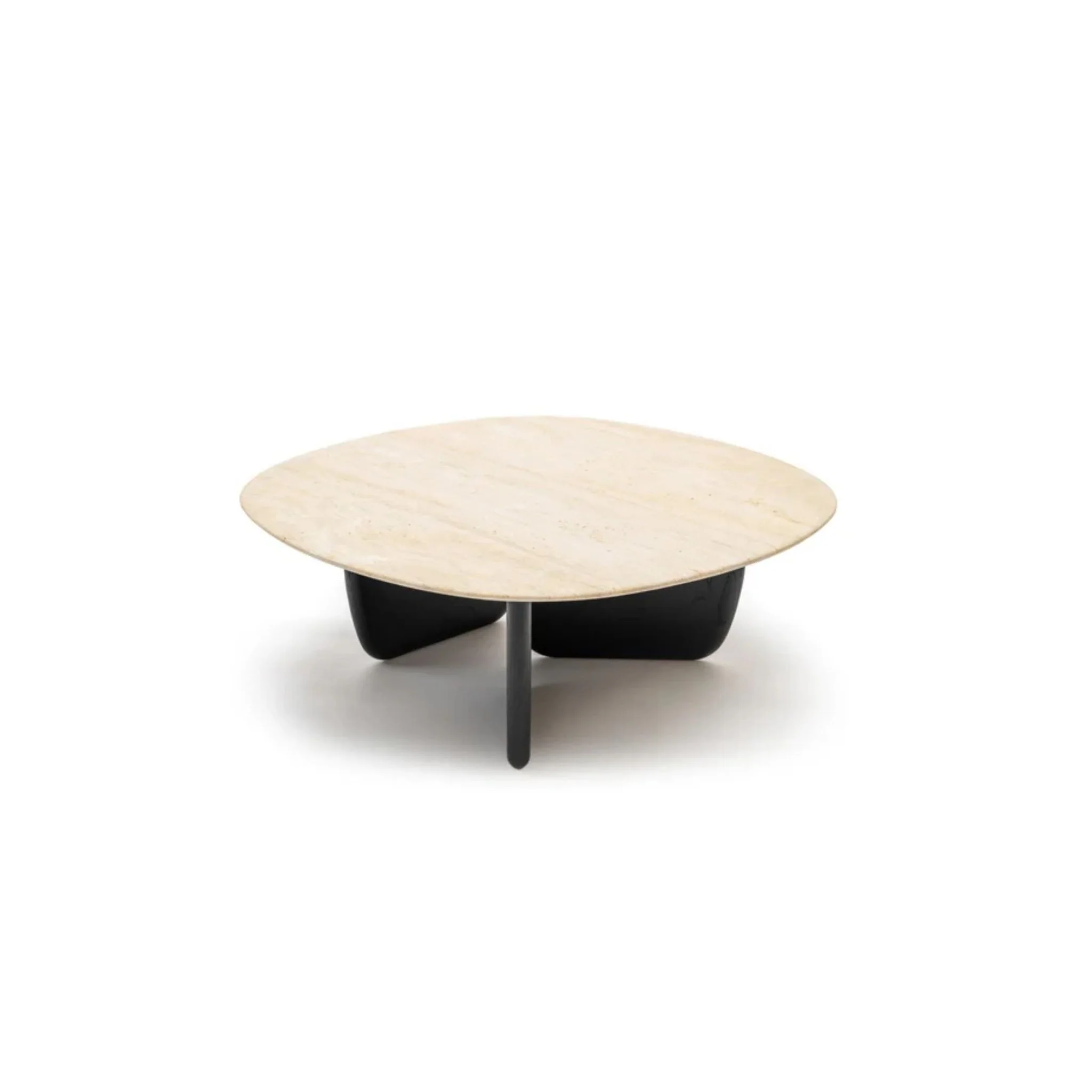 Eden Coffee Table 90 - Black Oak & Travertine - Image 2
