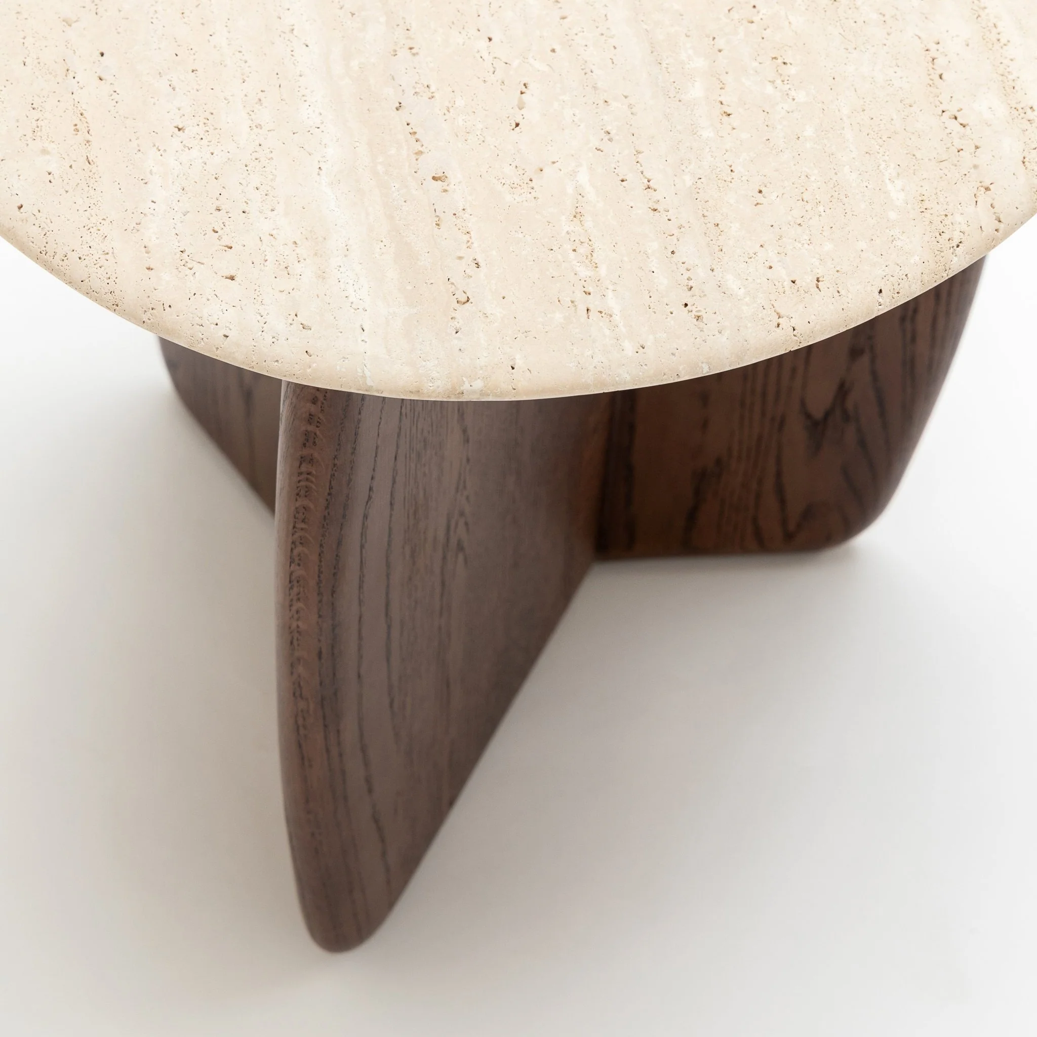 Eden Side Table - Espresso Oak & Travertine - Image 3