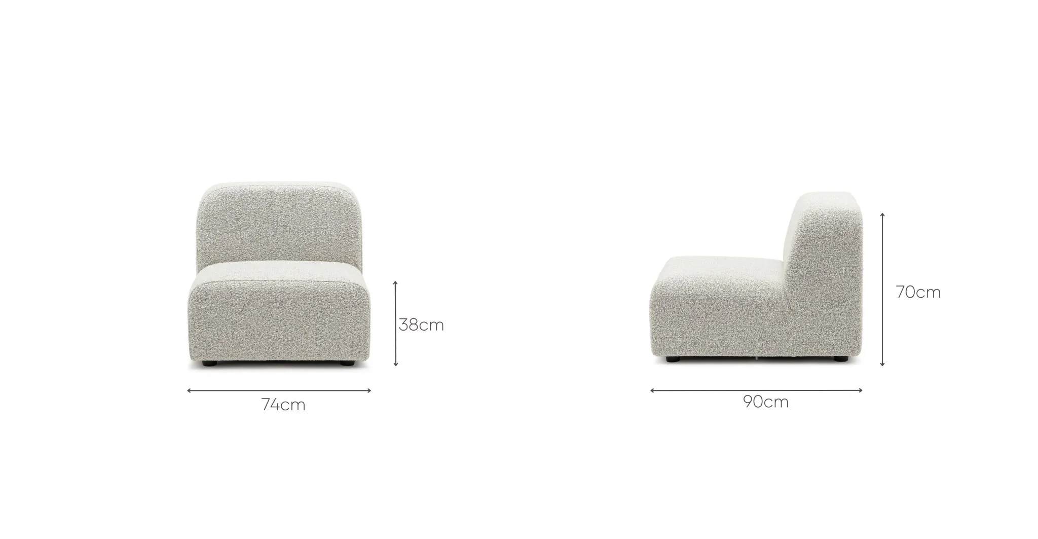 Ellery Armless - Salt & Pepper - Image 7