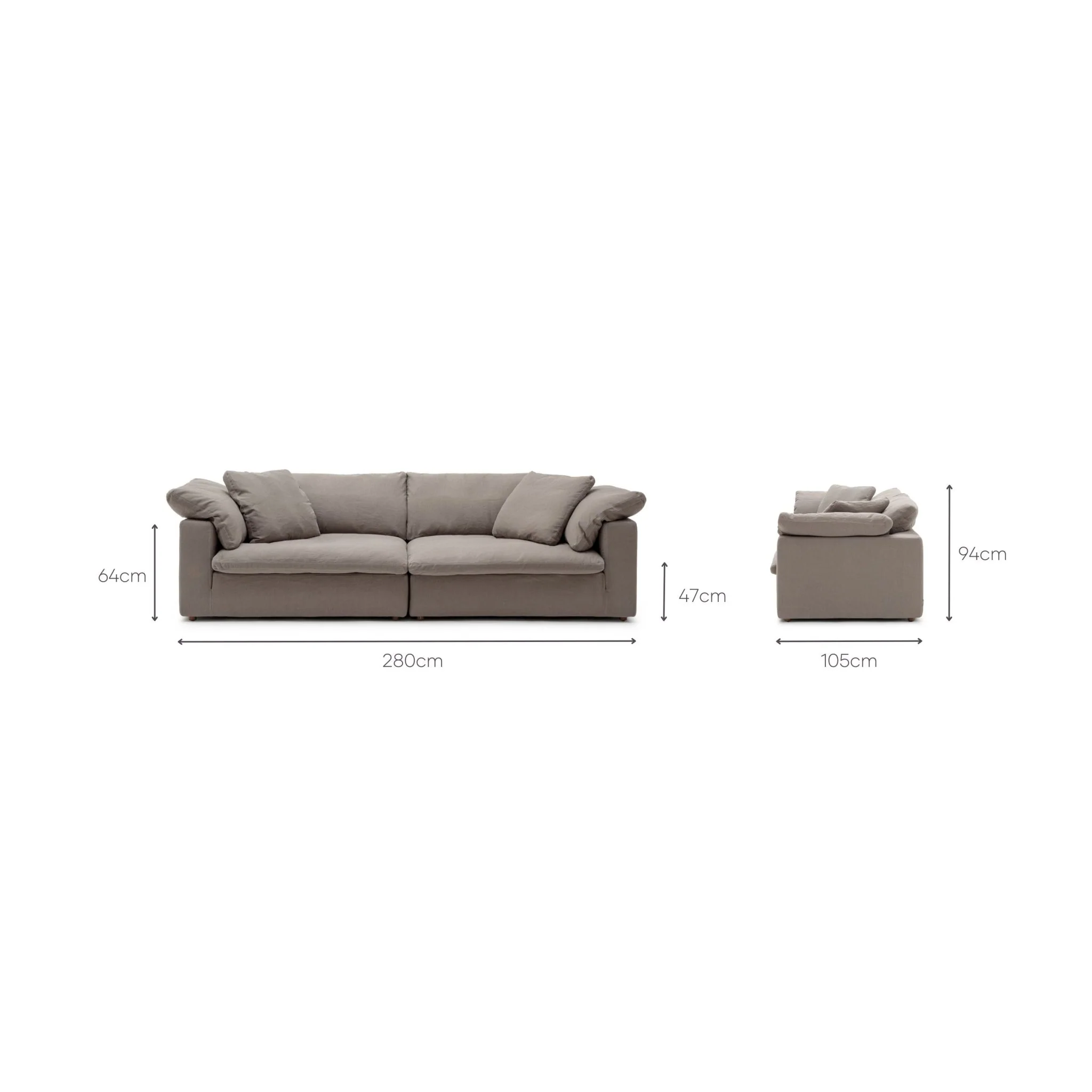 Feather Cloud Daybed Sofa - Mineral - Image 13