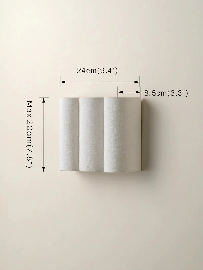 Folia - Scalloped Natural Linen Wall Light - Image 5