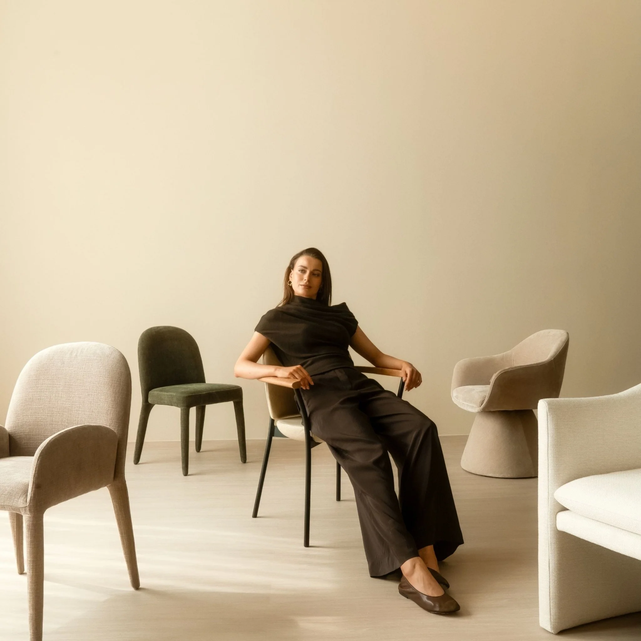 Freya Armchair - Latte - Image 6