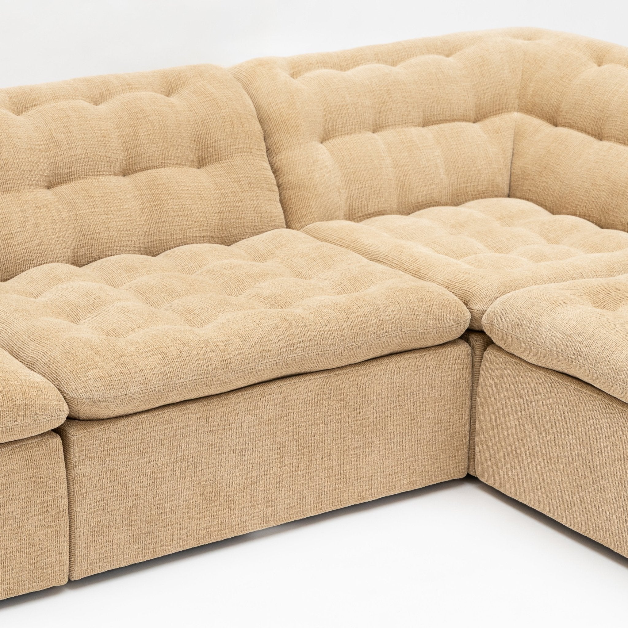 Furrow Corner Open End Sofa - Sherpa Toffee - Image 10
