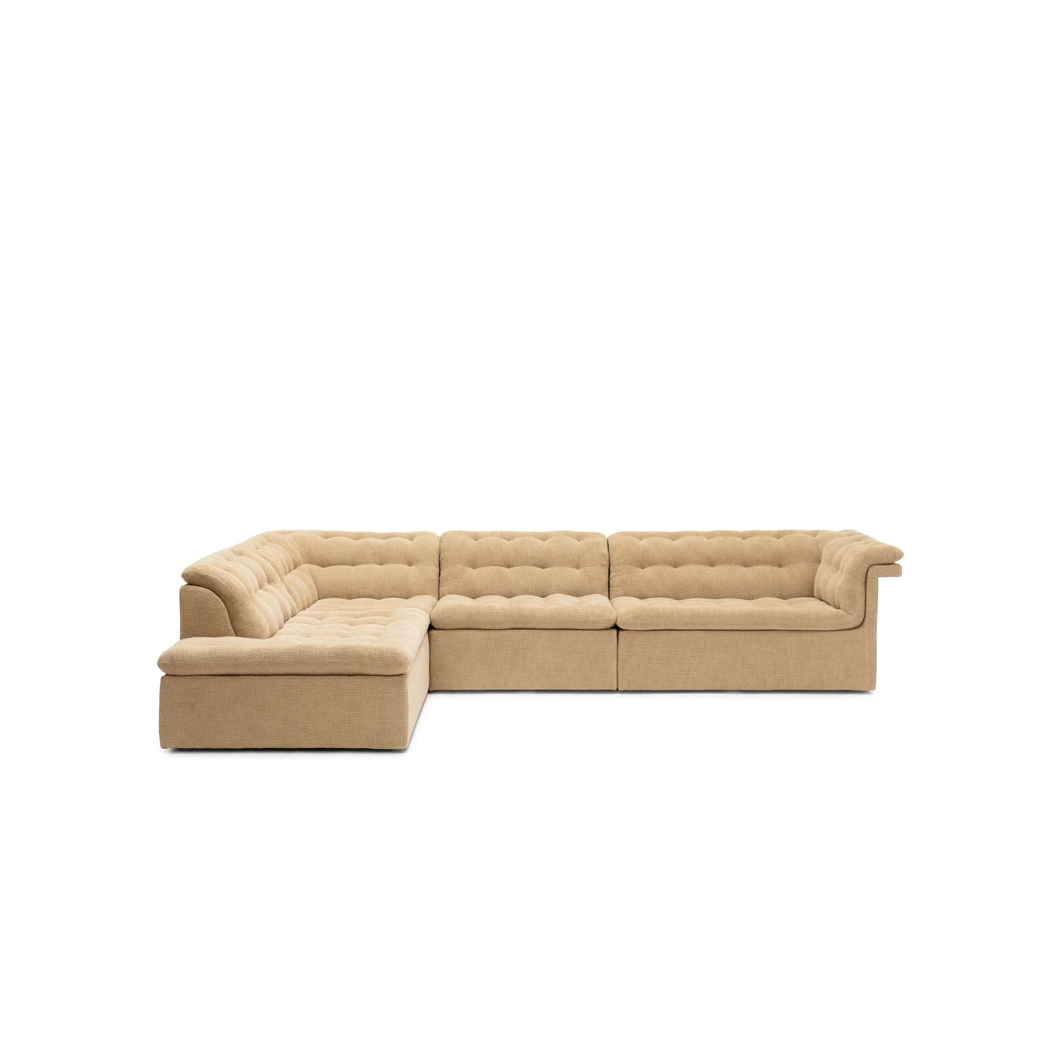 Furrow Corner Open End Sofa - Sherpa Toffee - Image 13