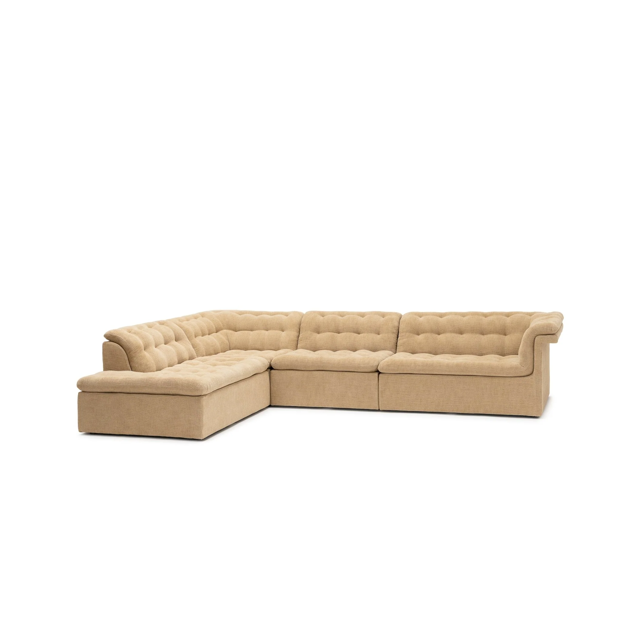 Furrow Corner Open End Sofa - Sherpa Toffee - Image 14
