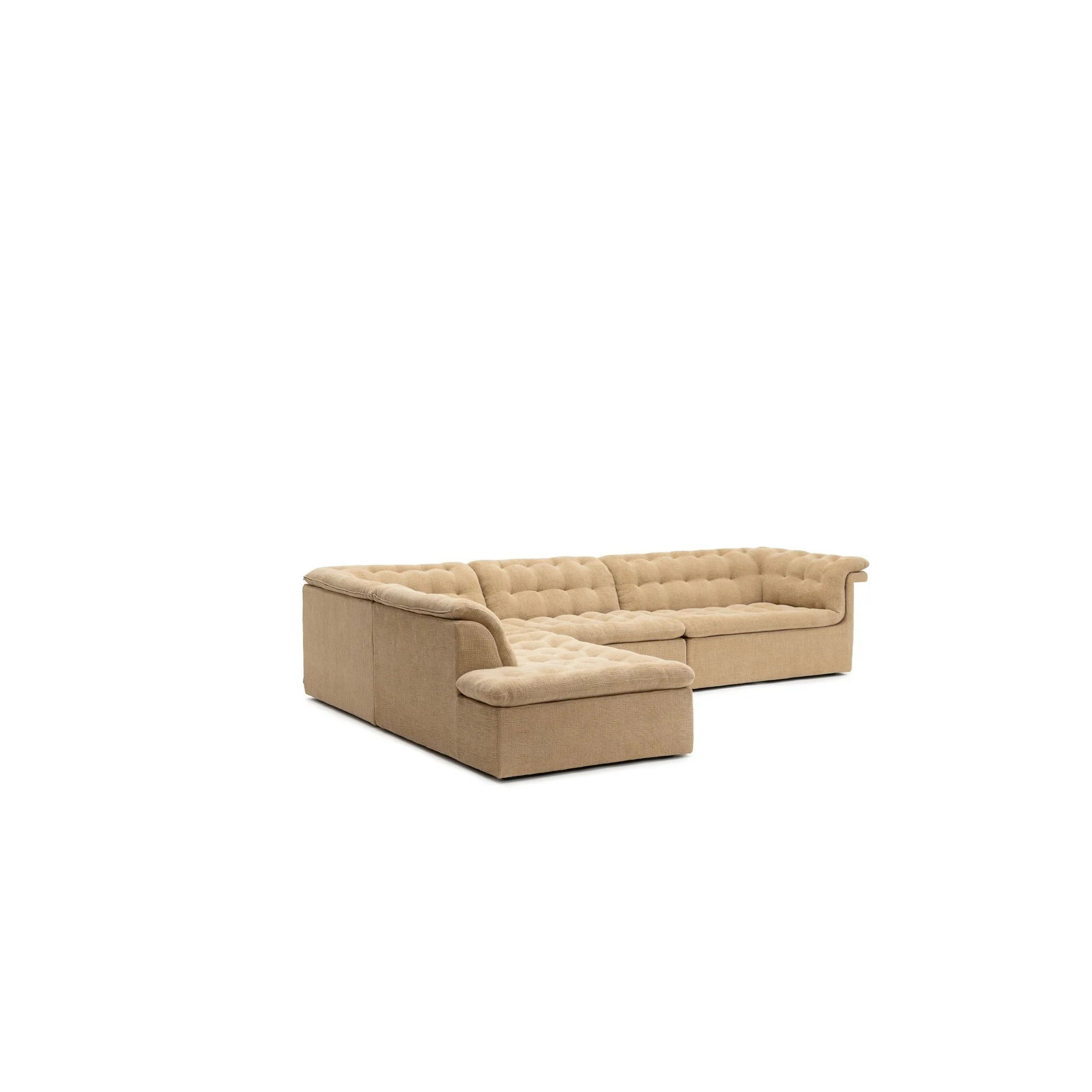 Furrow Corner Open End Sofa - Sherpa Toffee - Image 16