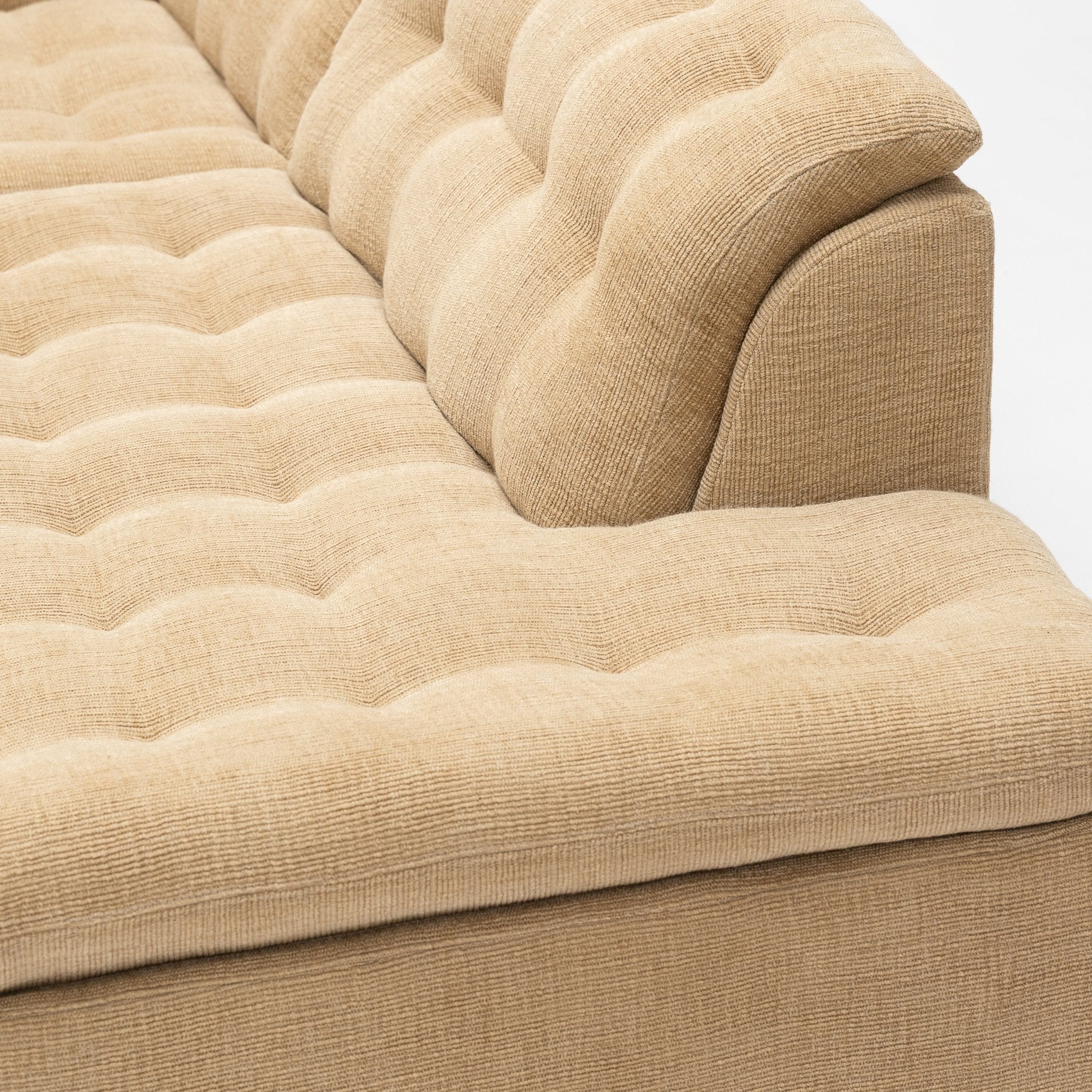 Furrow Corner Open End Sofa - Sherpa Toffee - Image 21