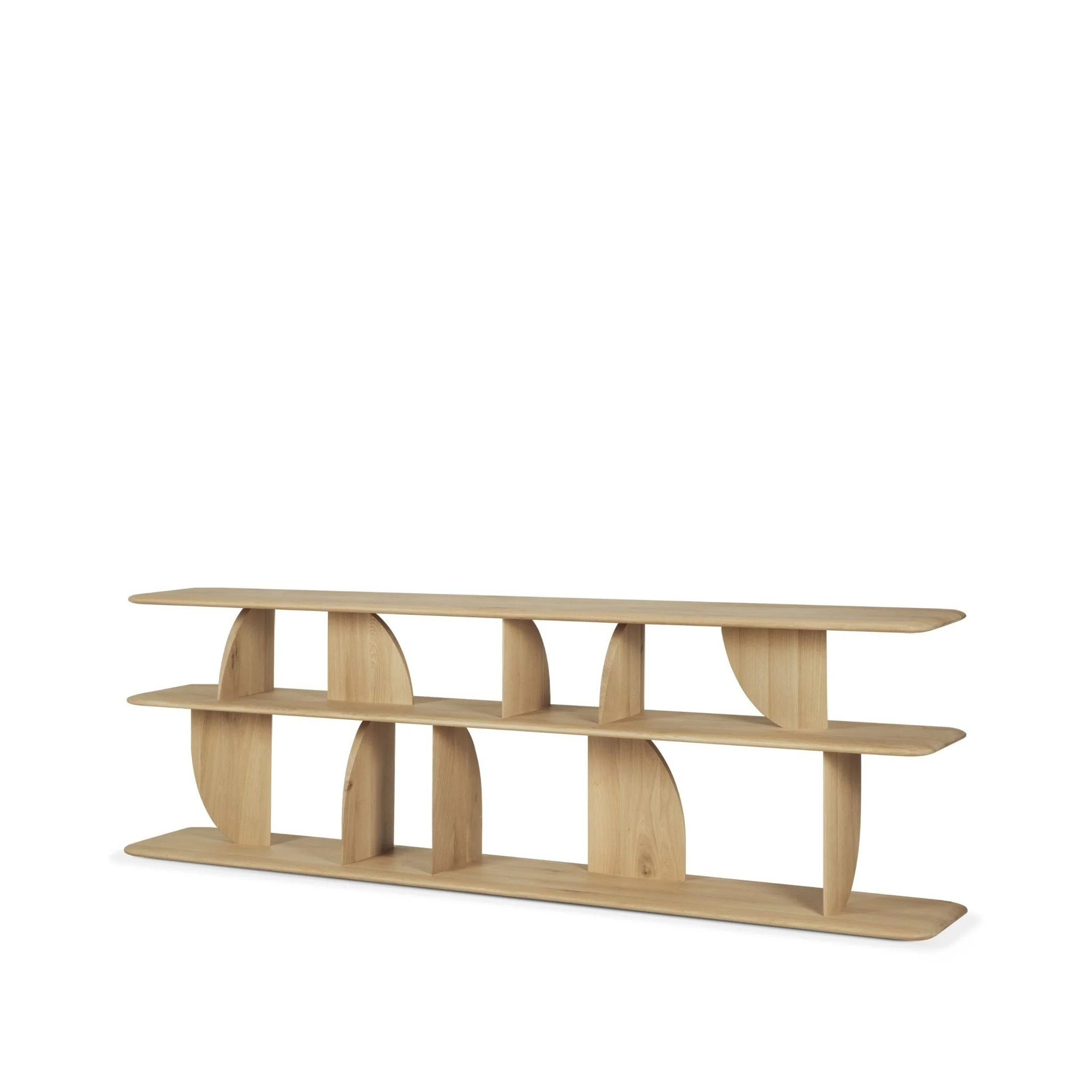 Geometric Sofa Console - Oak - Image 2