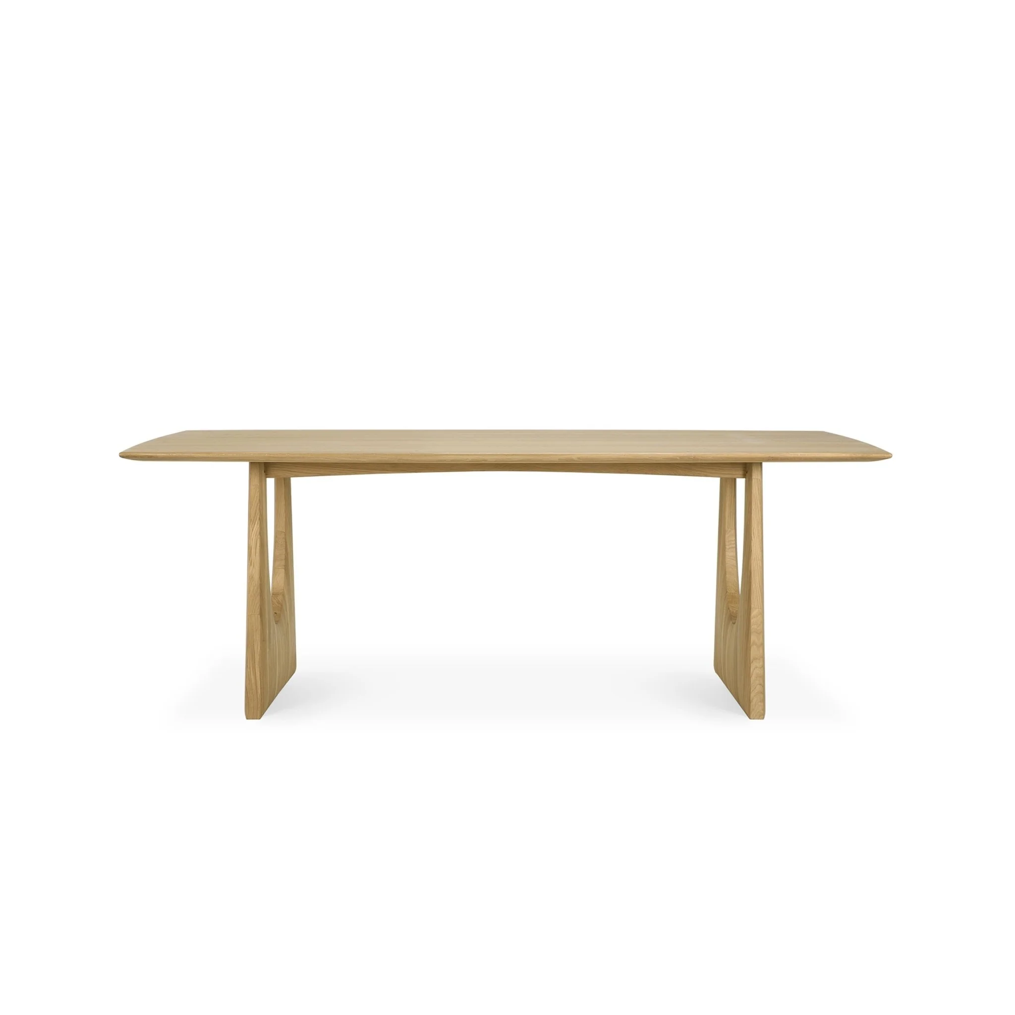 Geometric Rectangular Dining Table - Oak - Image 2