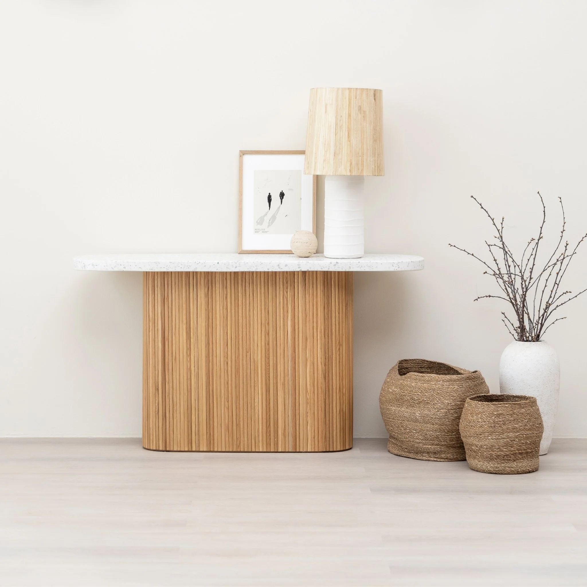 Gion Console 140 - Light Oak & Nougat - Image 2