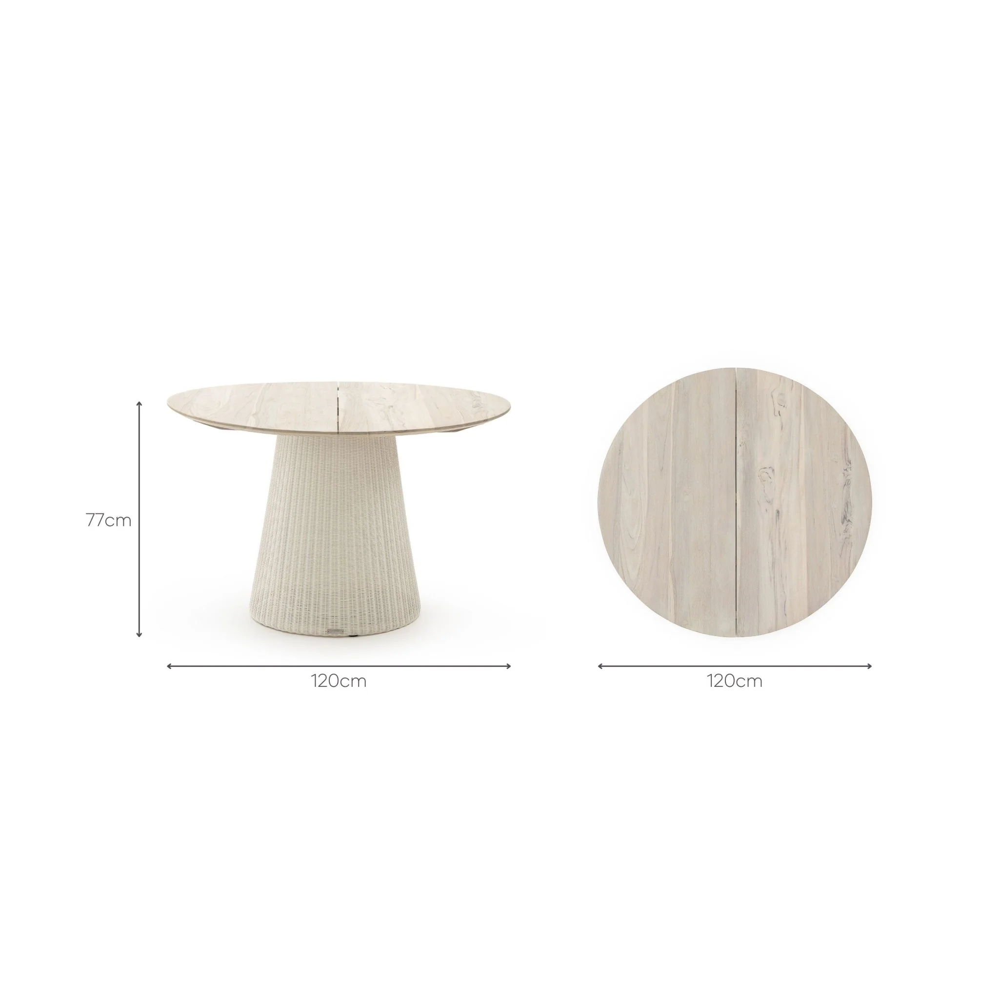 Girona Dining Table - Age Teak & Stonewhite - Image 11